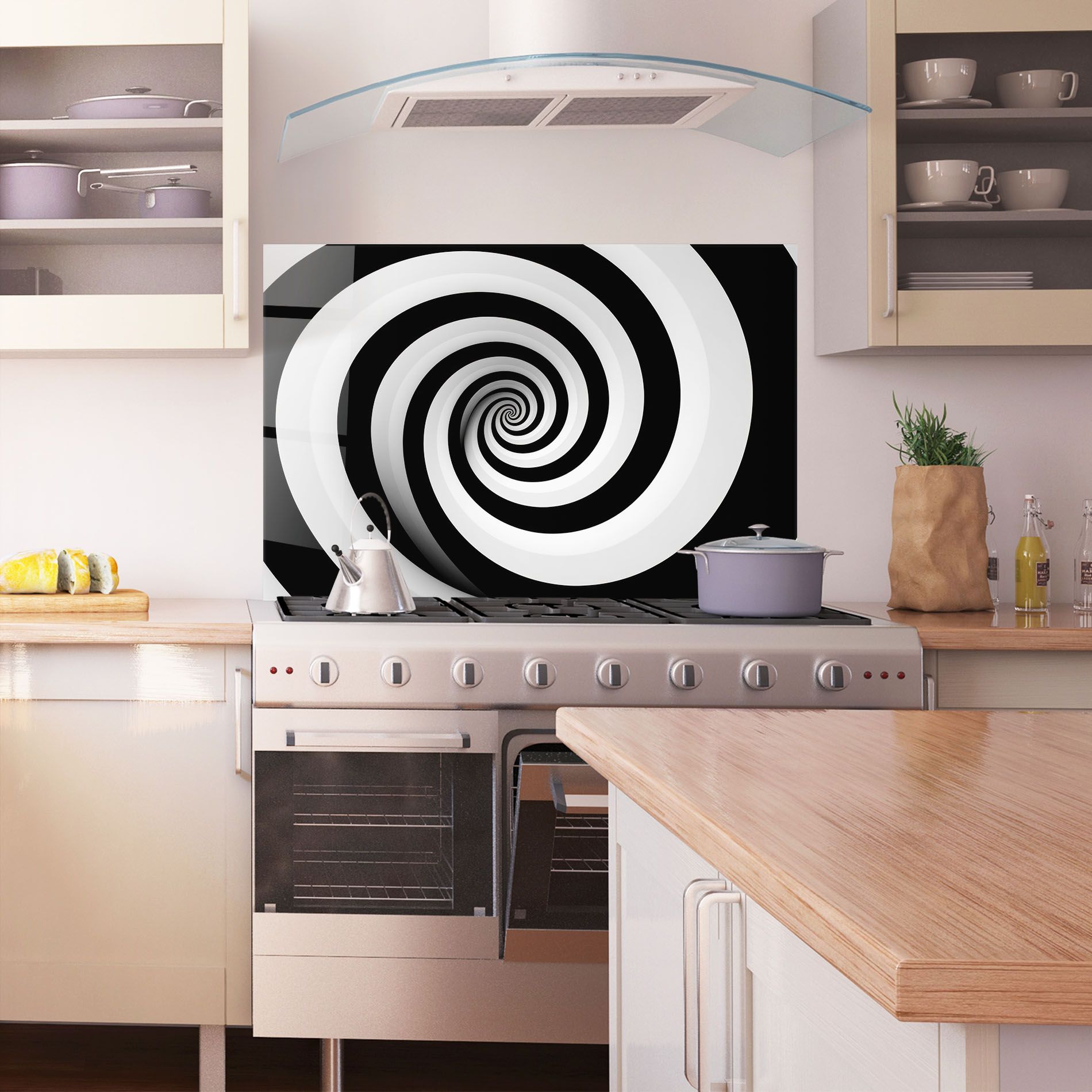 Black White Spiral mockup 1