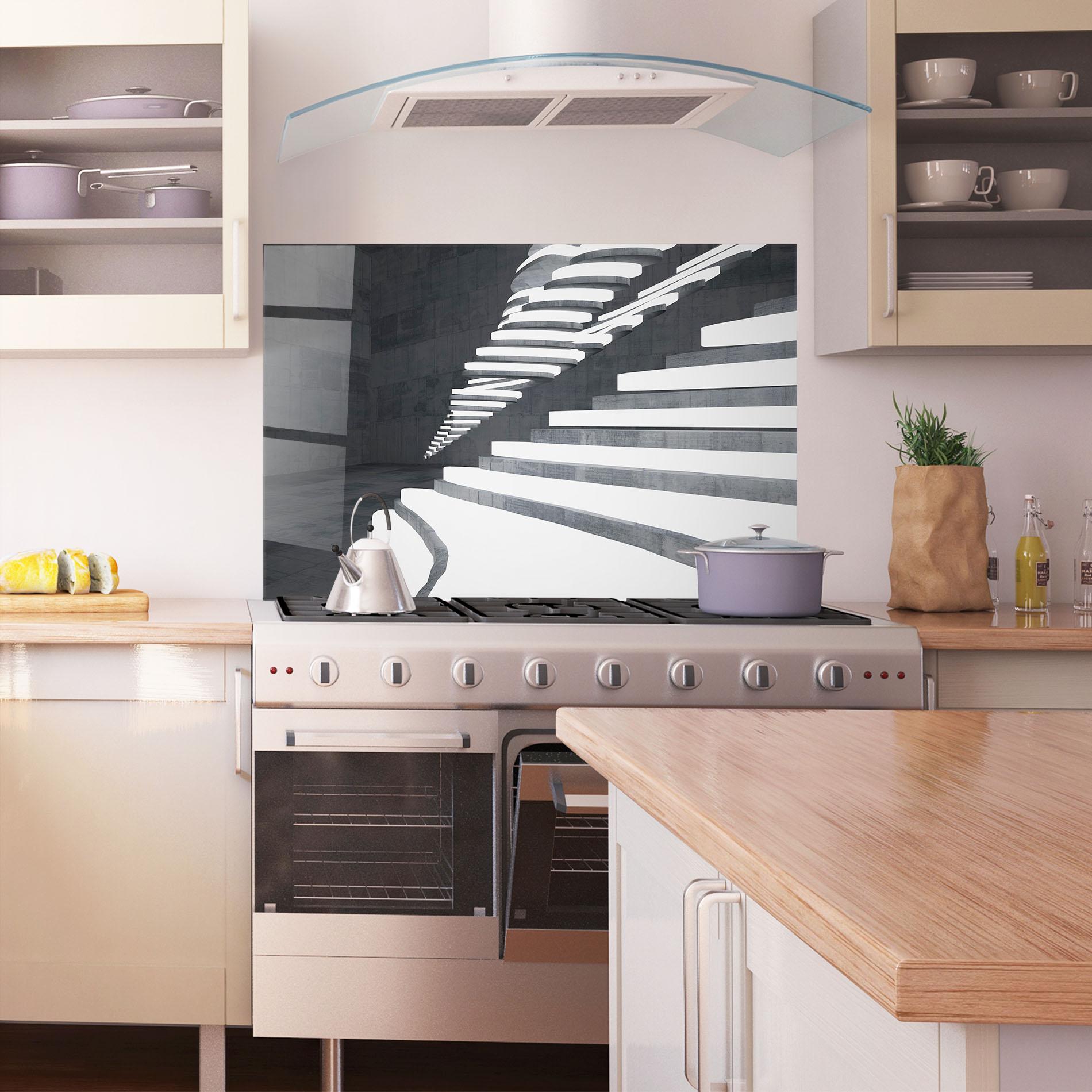 Küchenrückwand Glas Concrete Architecture mockup 1