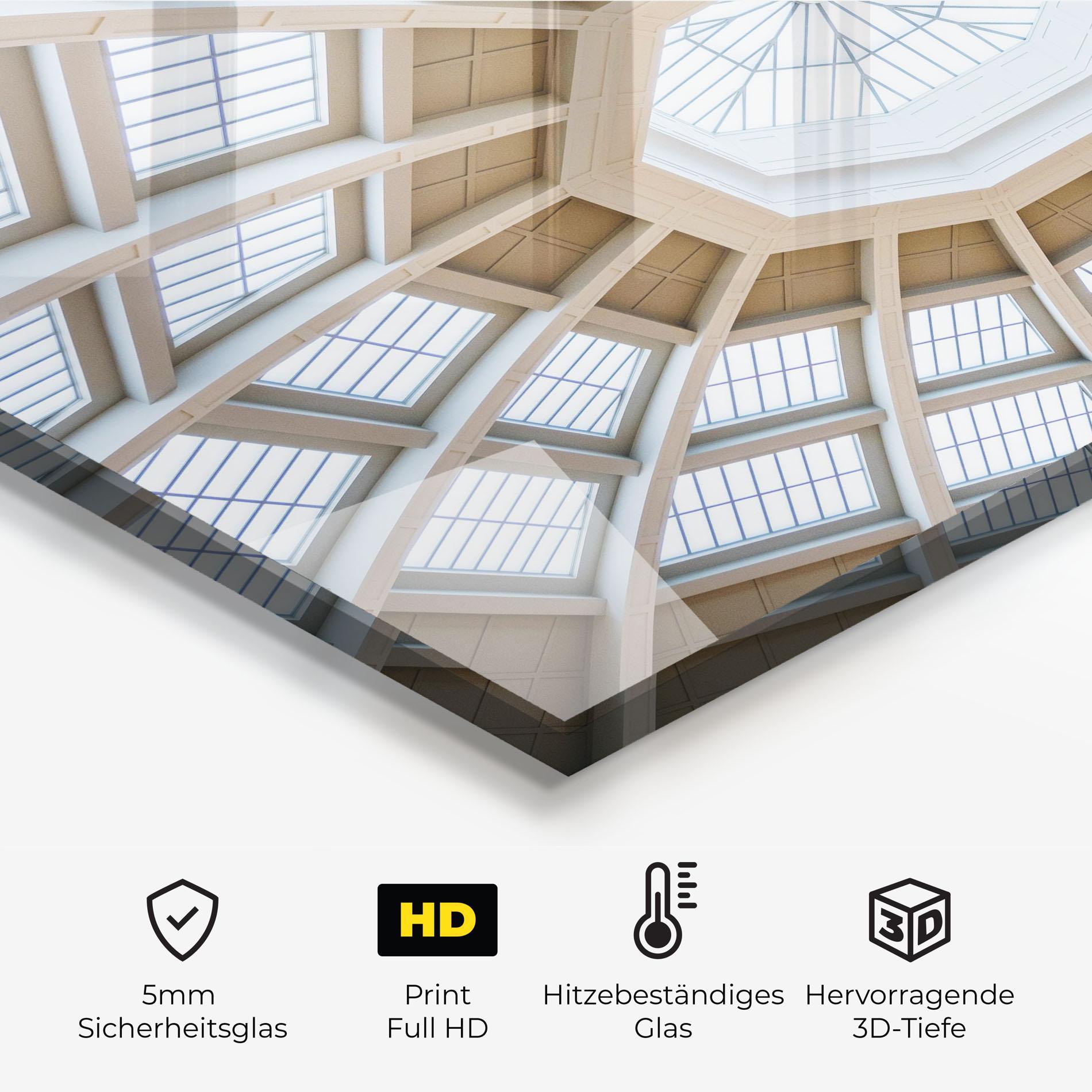 Küchenrückwand Glas Ceiling Dome mockup 2