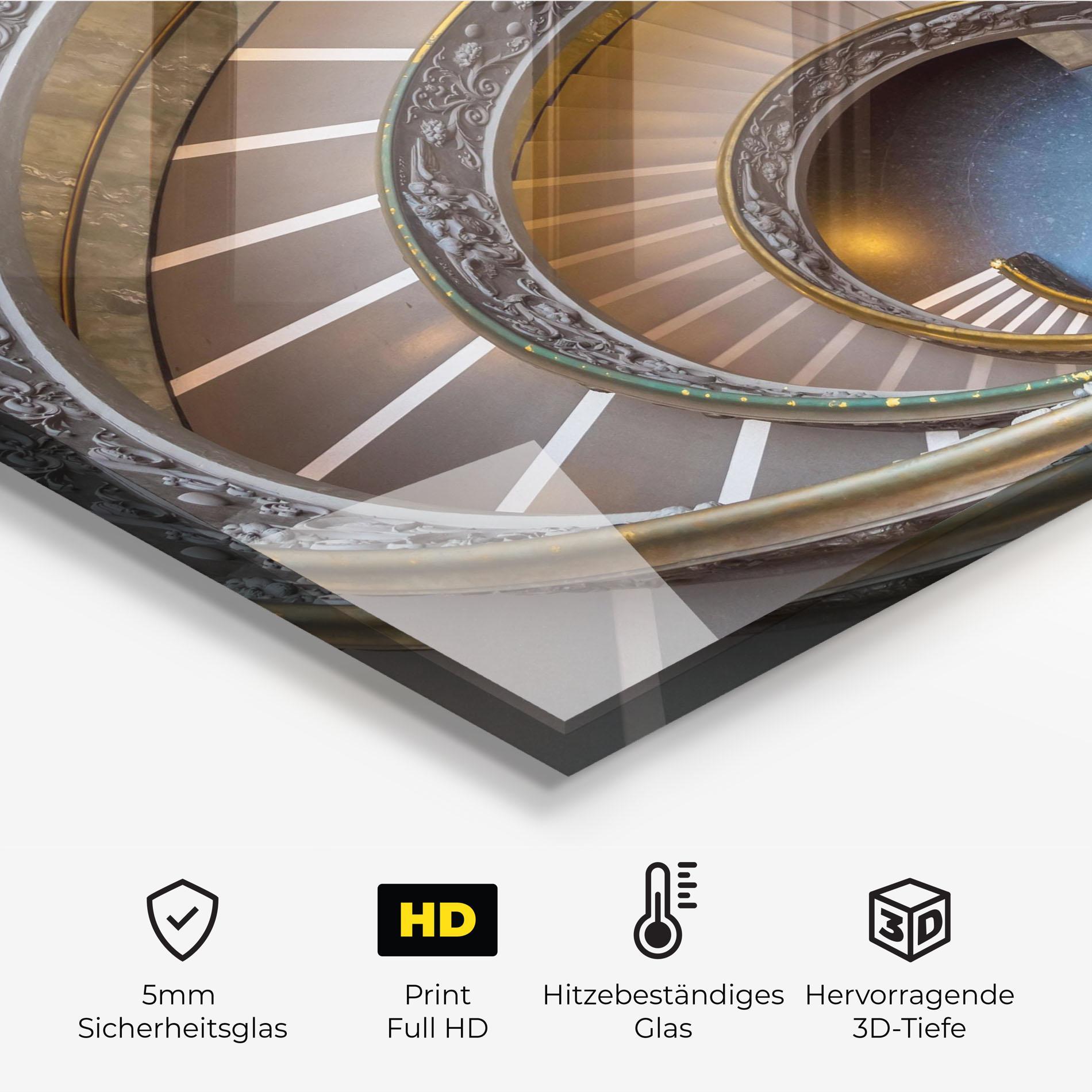 Küchenrückwand Glas Colored Stairs mockup 2