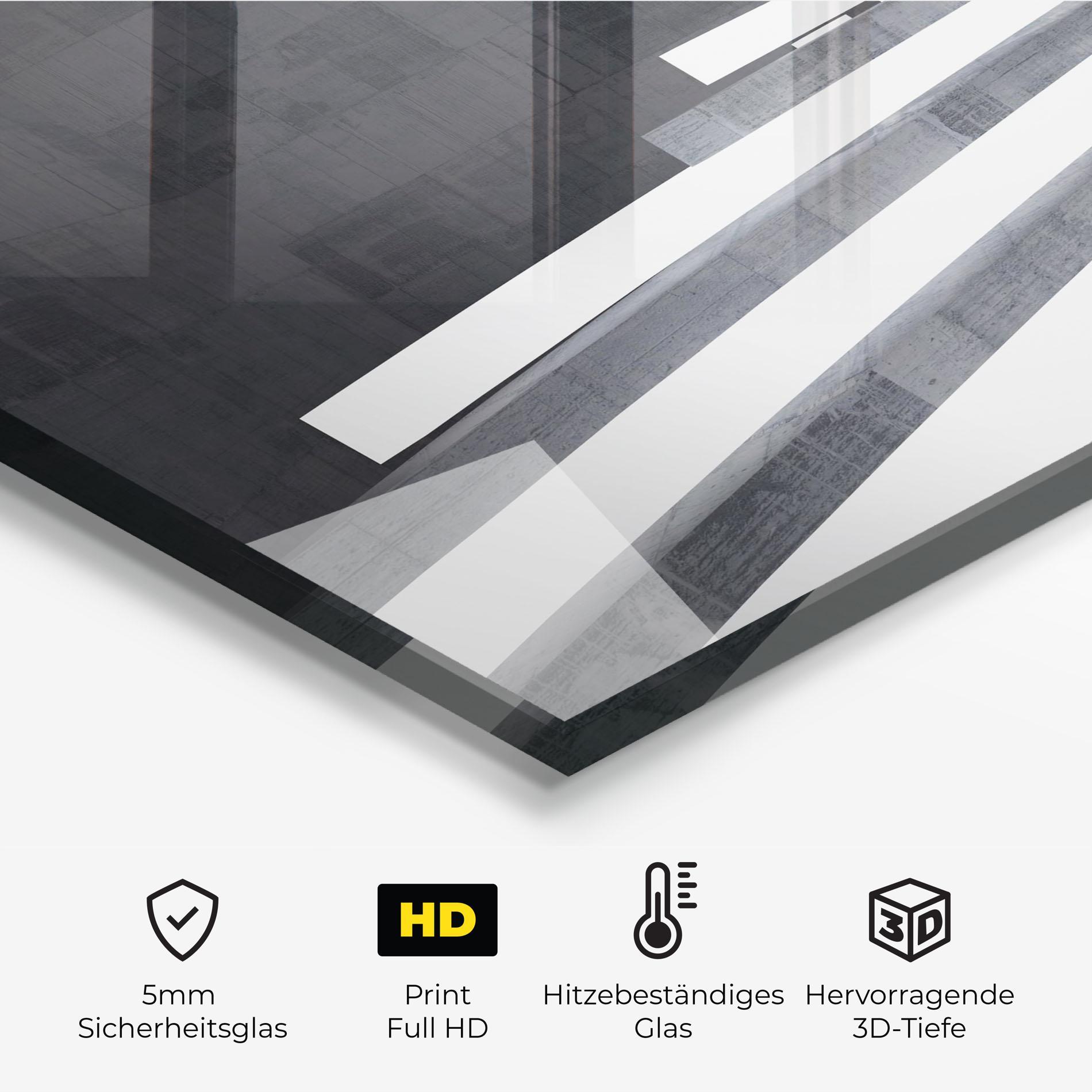 Küchenrückwand Glas Concrete Room mockup 2