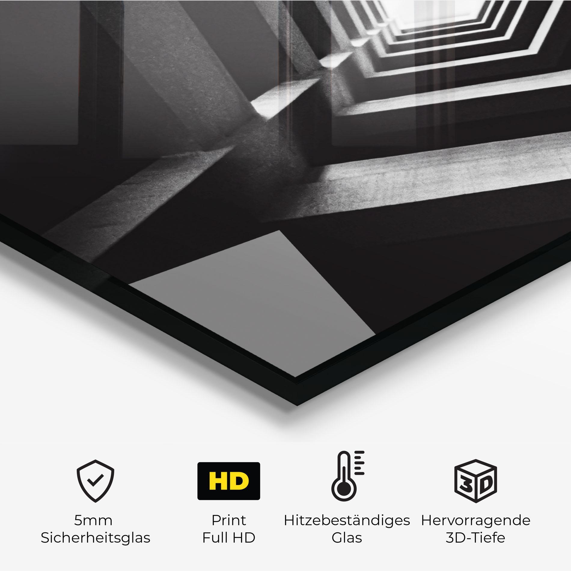 Küchenrückwand Glas Dark Shadow mockup 2