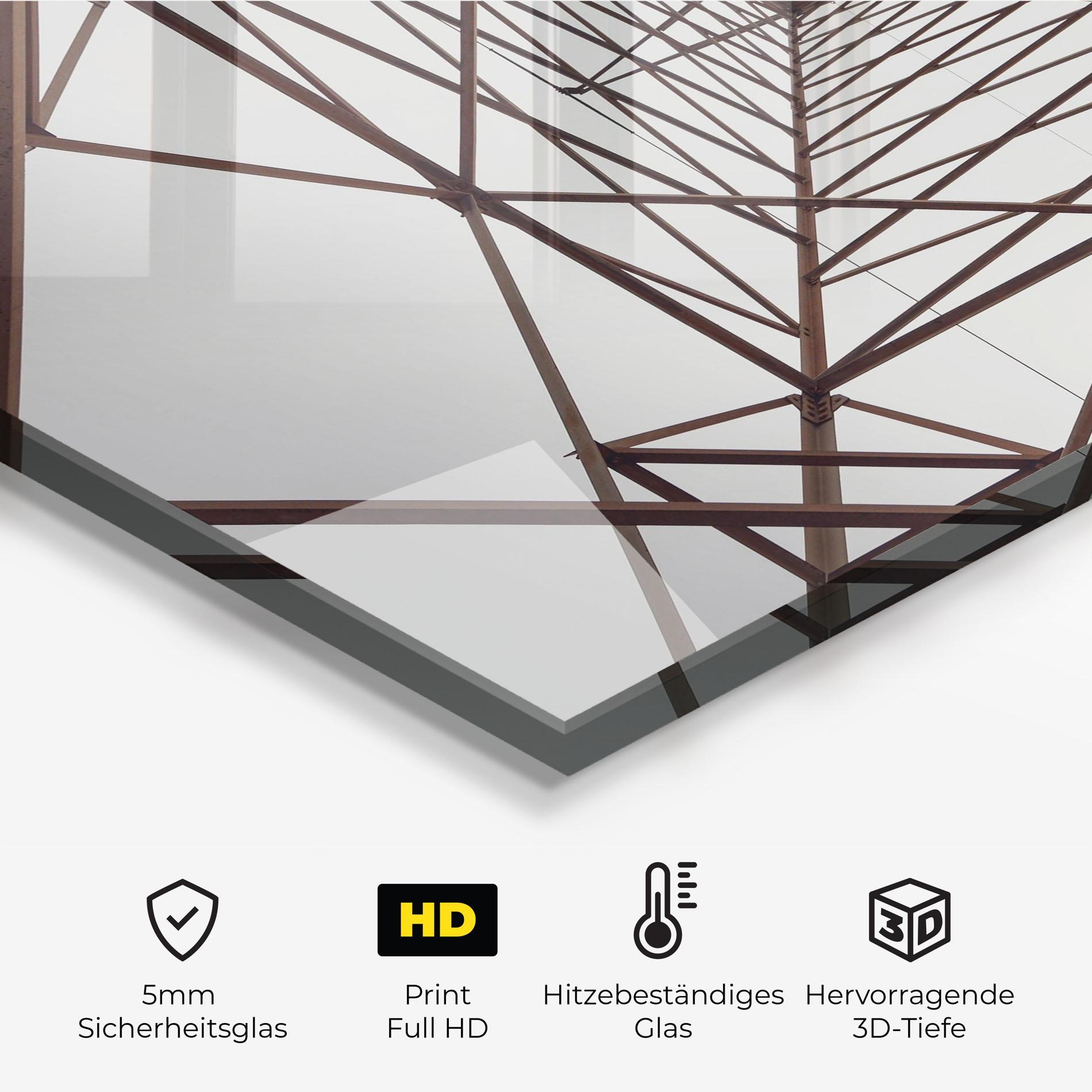 Küchenrückwand Glas Geometric Pillar mockup 2