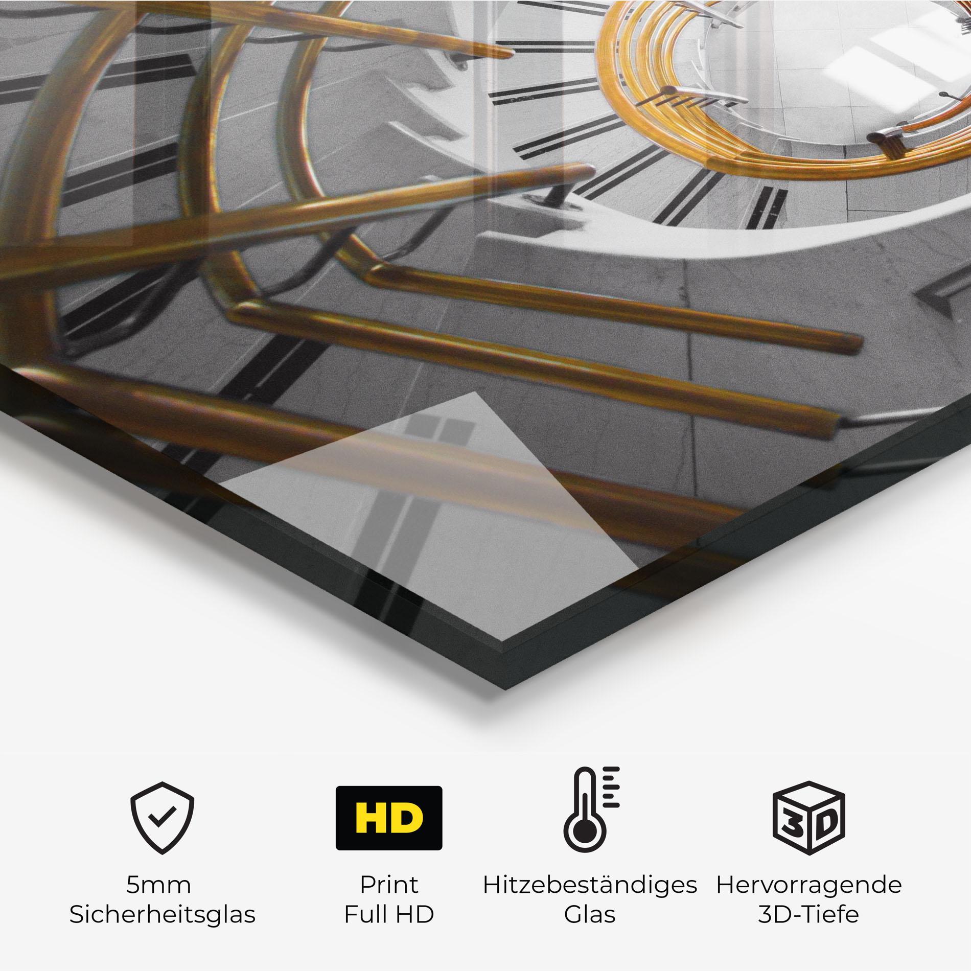 Küchenrückwand Glas Gold Bar Stairs mockup 2