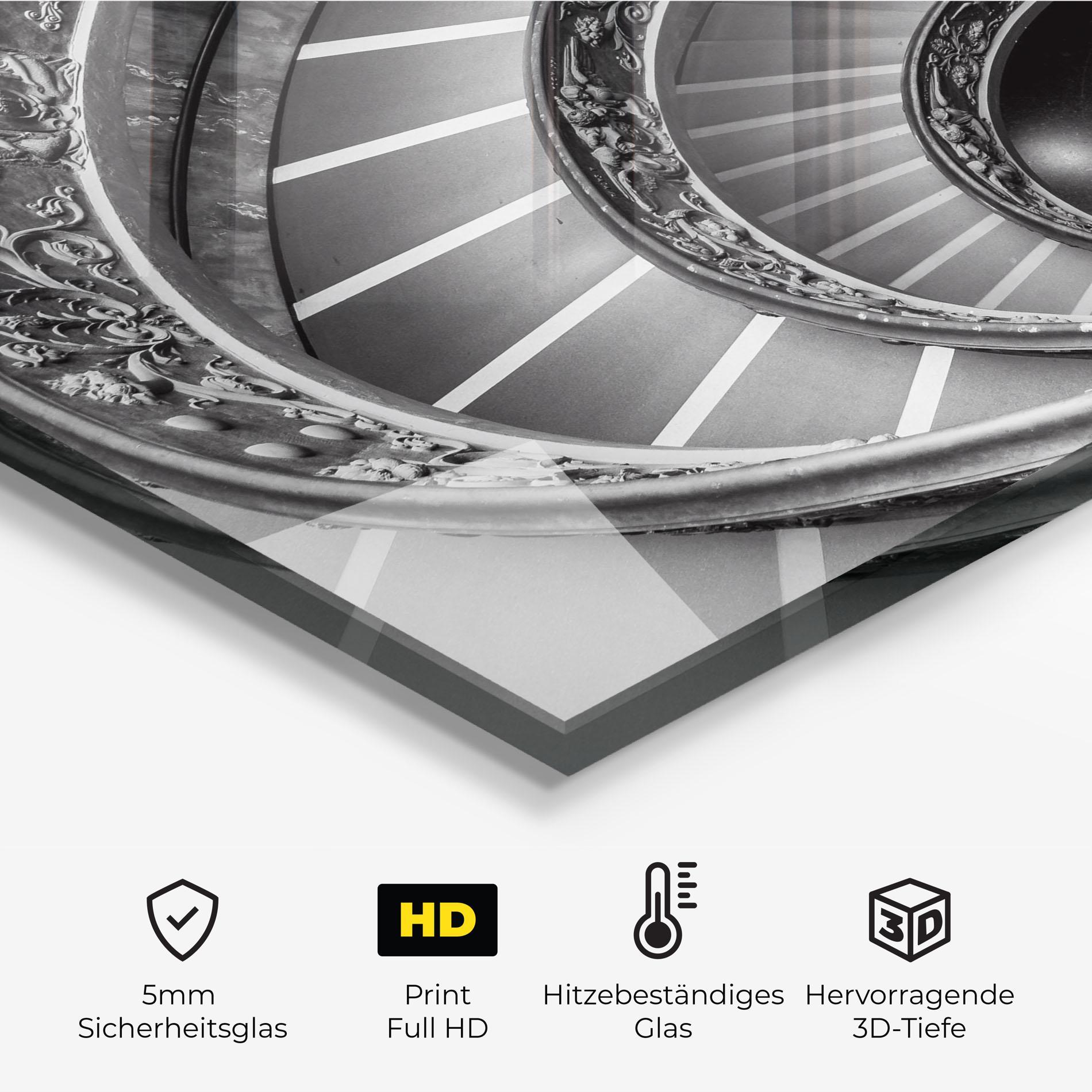 Küchenrückwand Glas Grey Spiral mockup 2