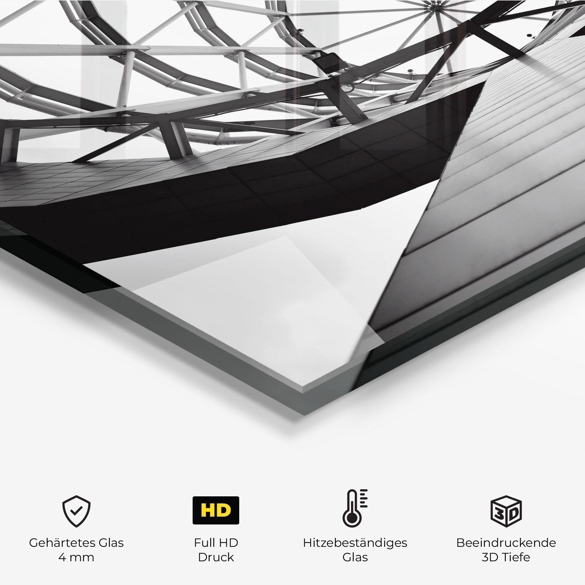 Küchenrückwand Glas Circular Dome mockup 2