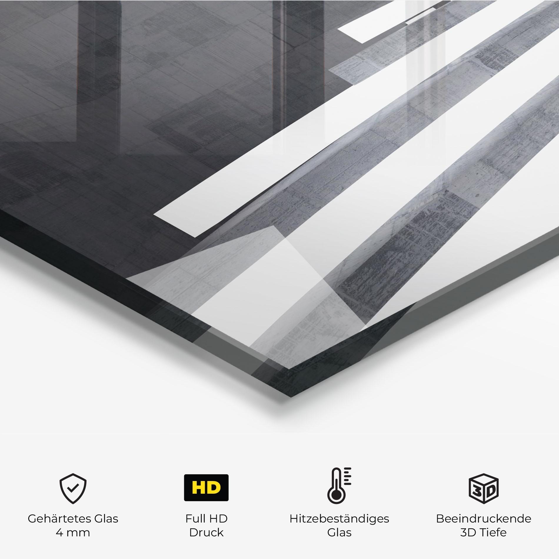 Küchenrückwand Glas Concrete Room mockup 2