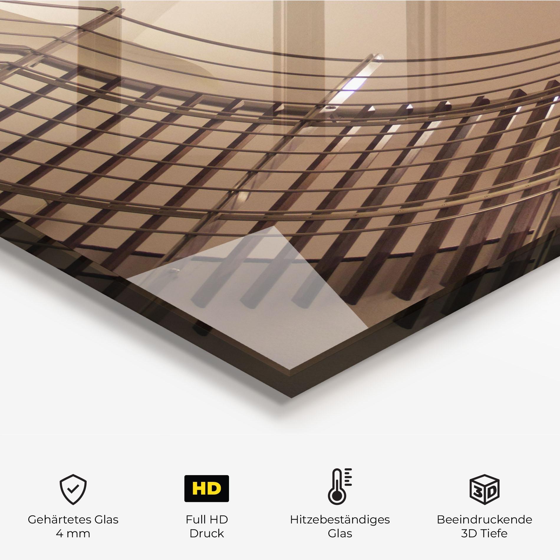 Küchenrückwand Glas Cream Stairs mockup 2