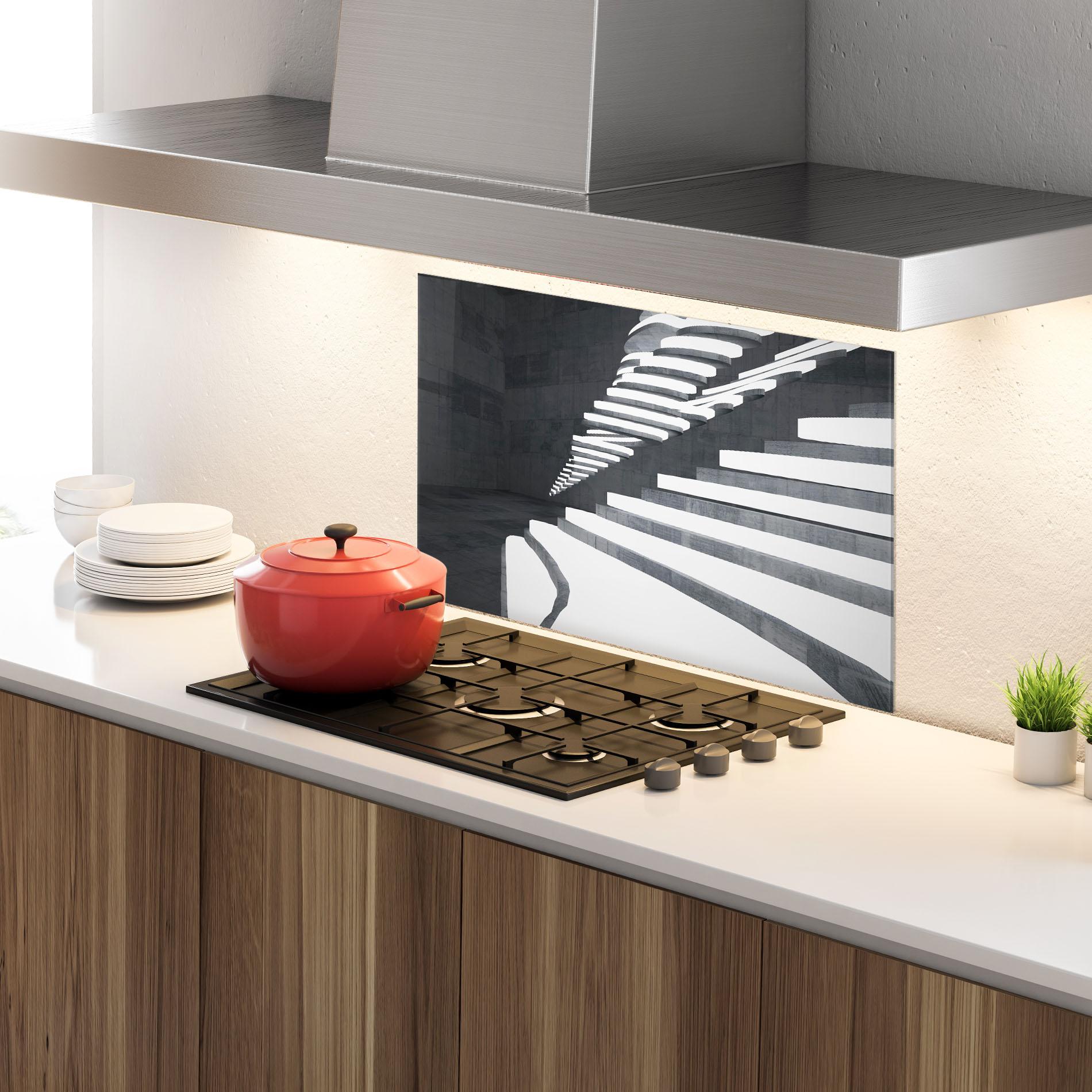 Küchenrückwand Glas Concrete Architecture mockup 4