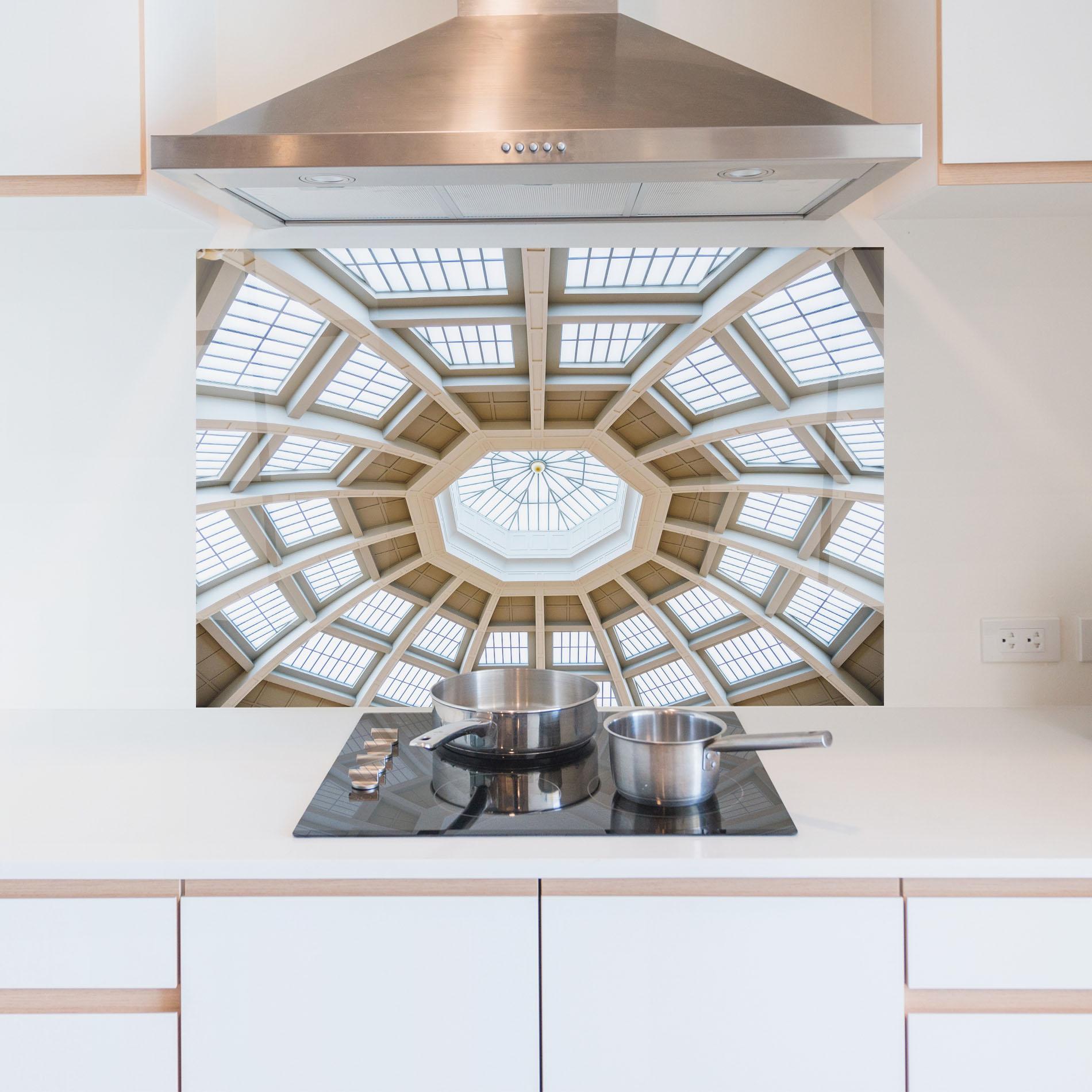 Küchenrückwand Glas Ceiling Dome mockup 5