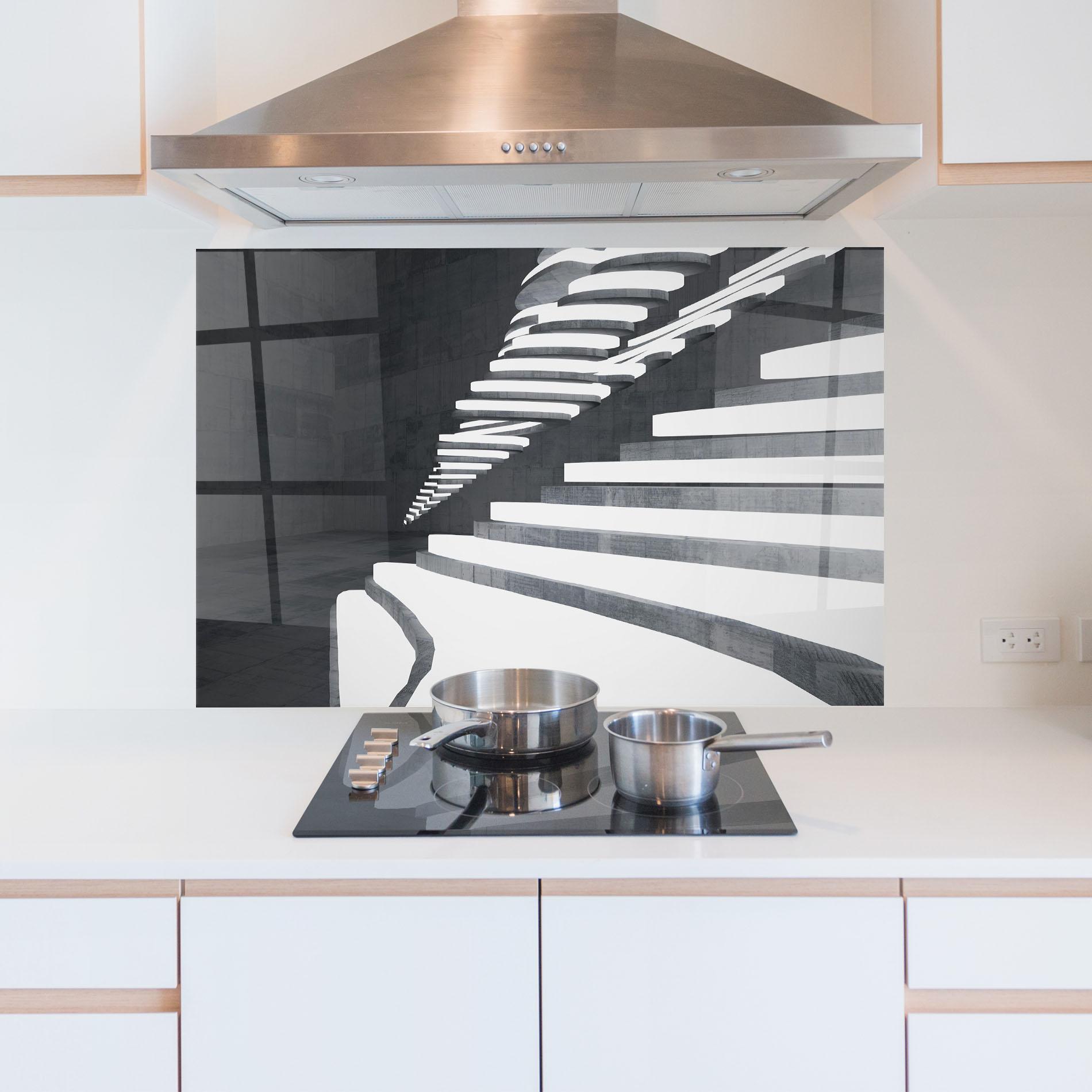 Küchenrückwand Glas Concrete Architecture mockup 5