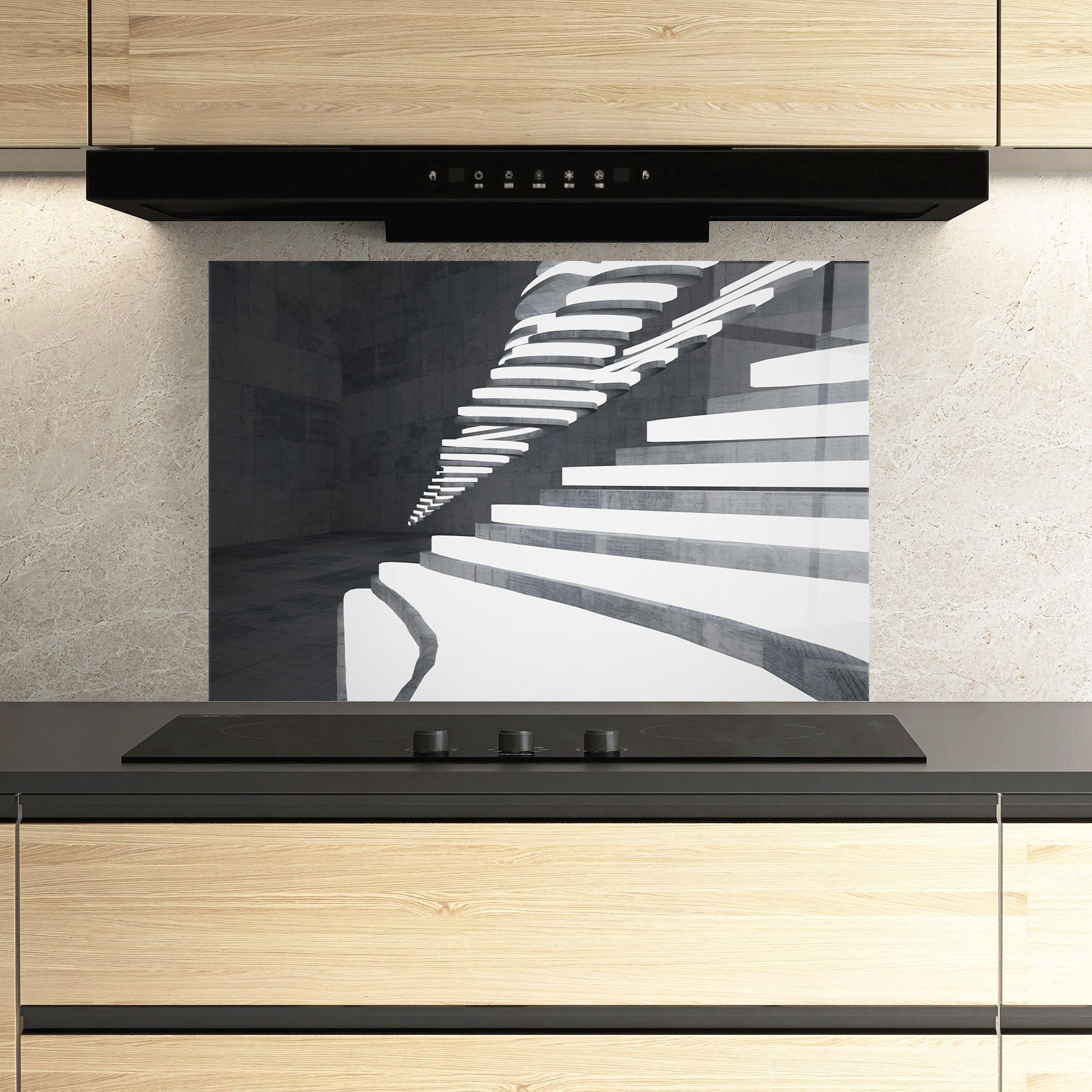 Küchenrückwand Glas Concrete Architecture mockup 3