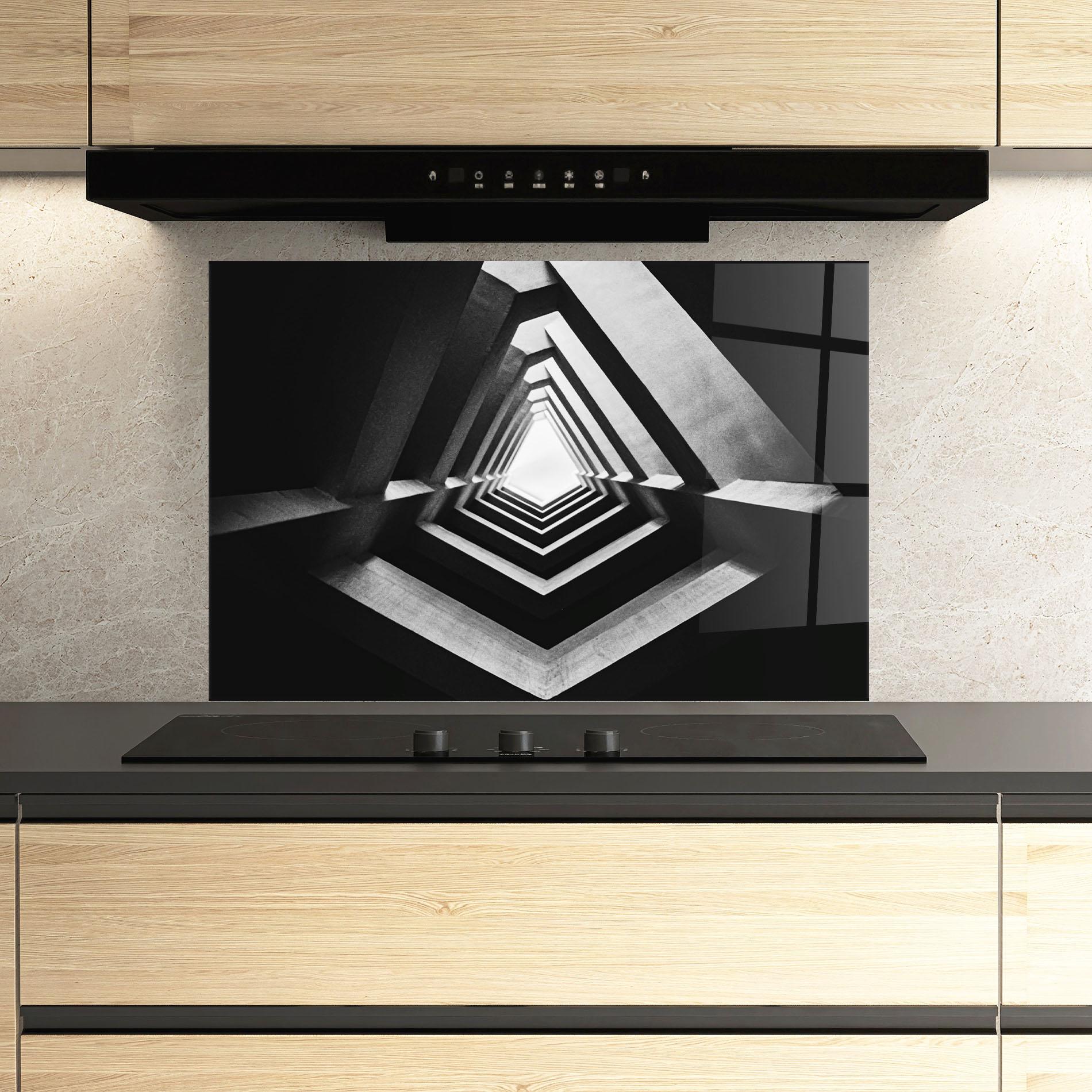 Küchenrückwand Glas Dark Shadow mockup 3