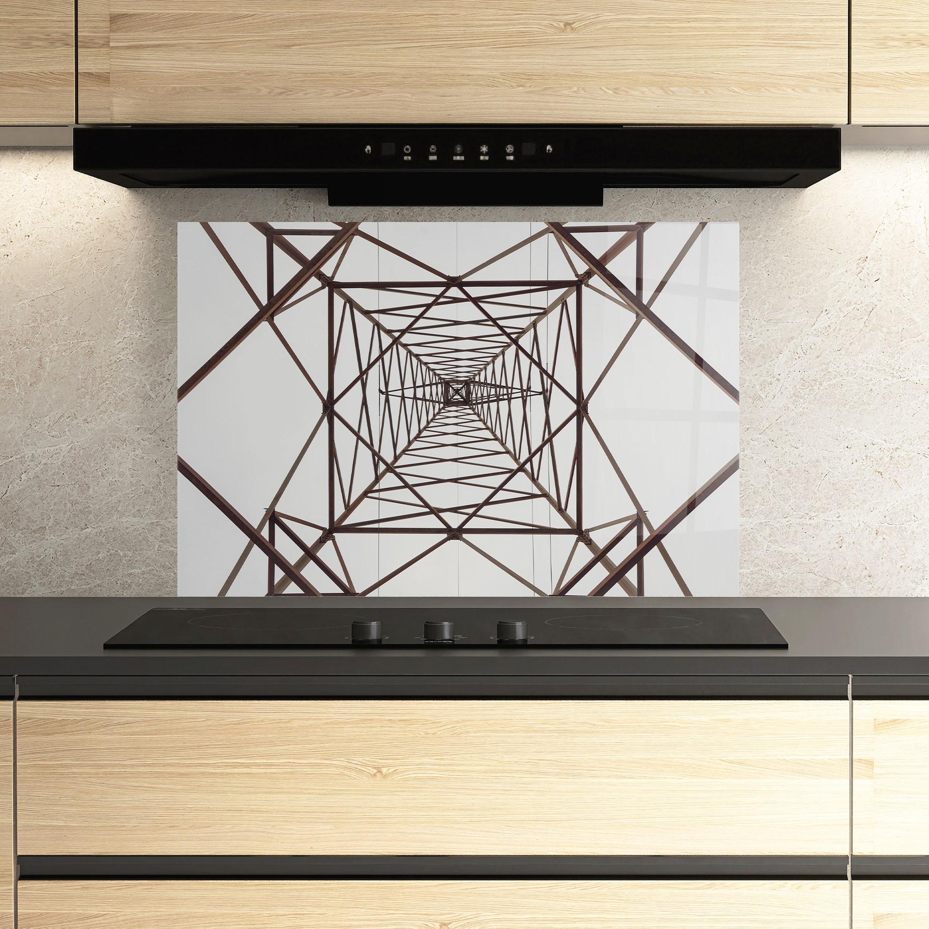 Küchenrückwand Glas Geometric Pillar mockup 3