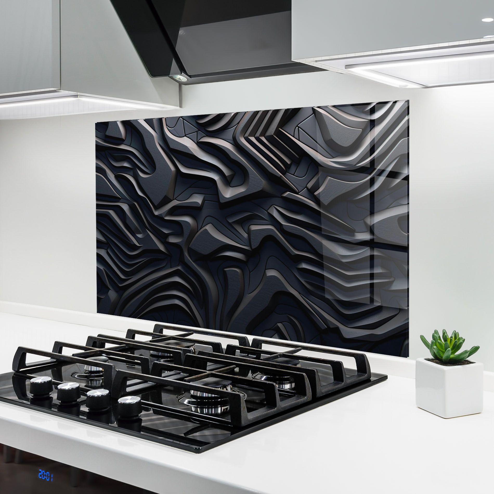 Black 3d Lines mockup 6