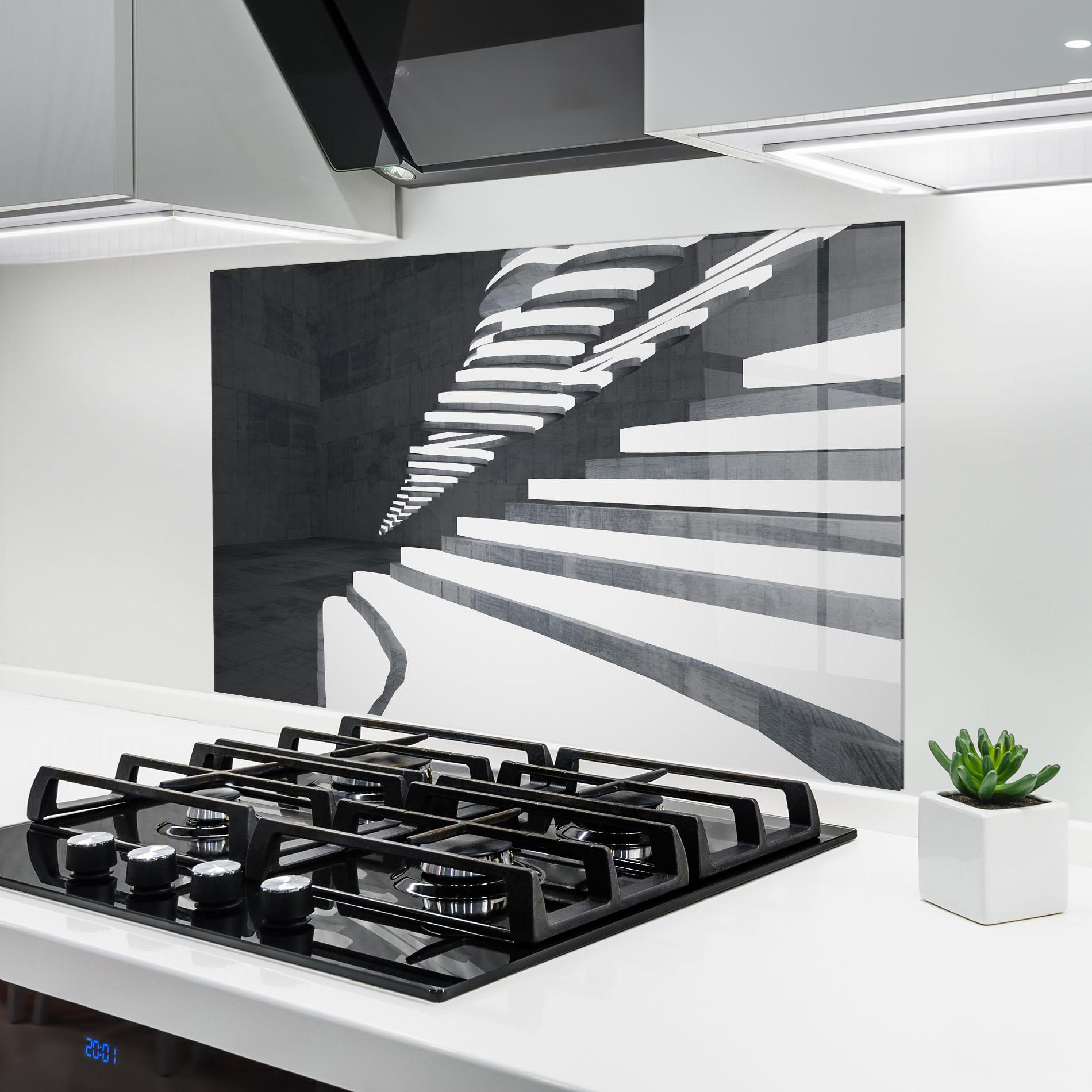 Küchenrückwand Glas Concrete Architecture mockup 6