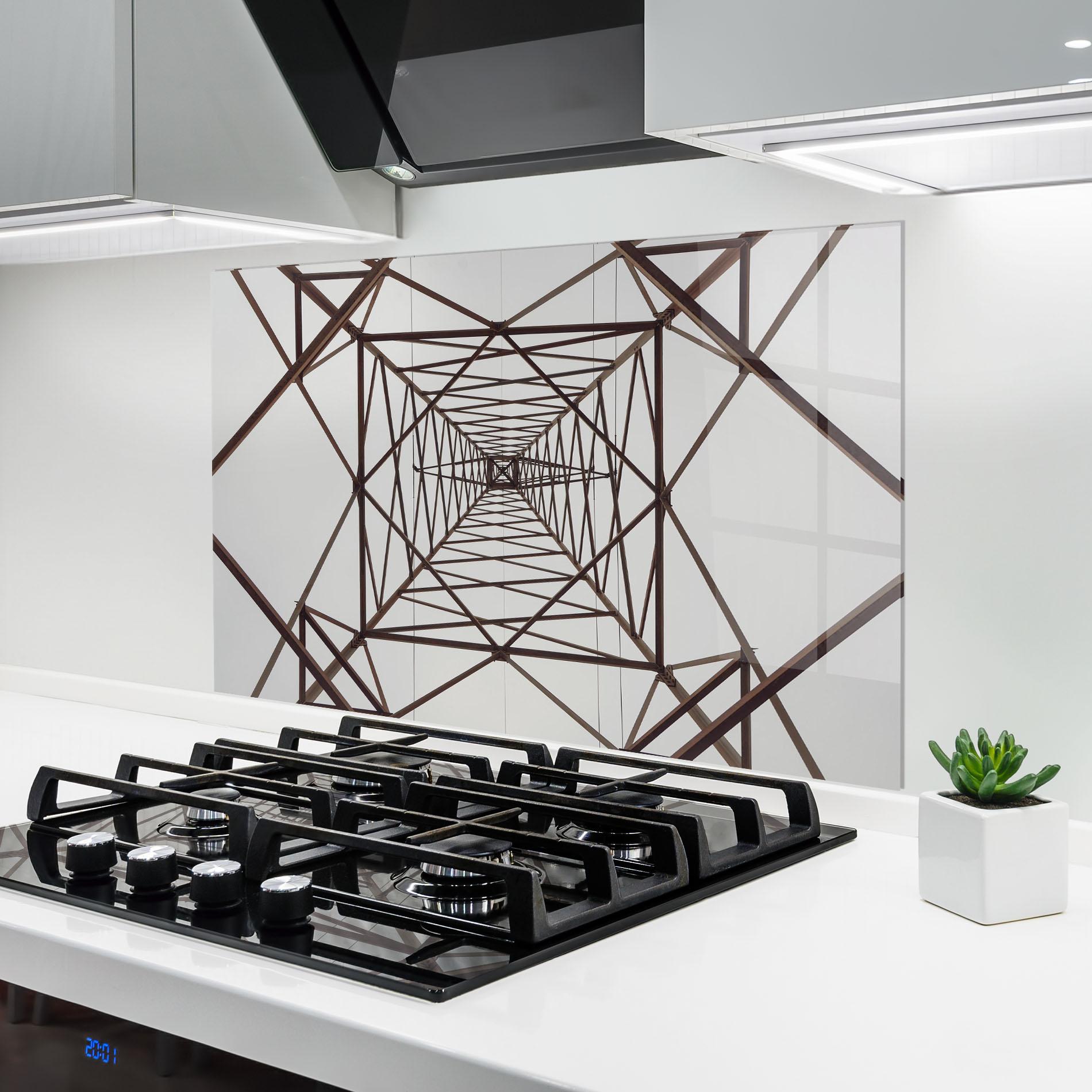 Küchenrückwand Glas Geometric Pillar mockup 6