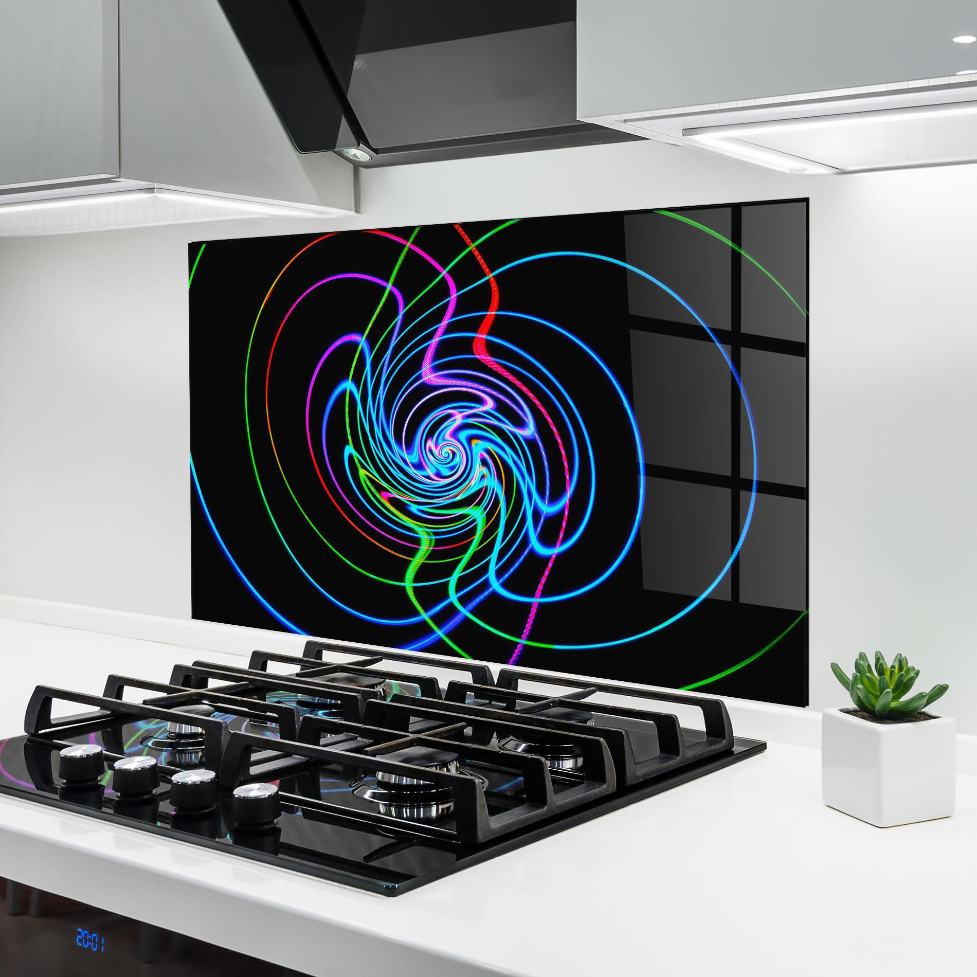 Küchenrückwand Glas Mixed Lights mockup 6