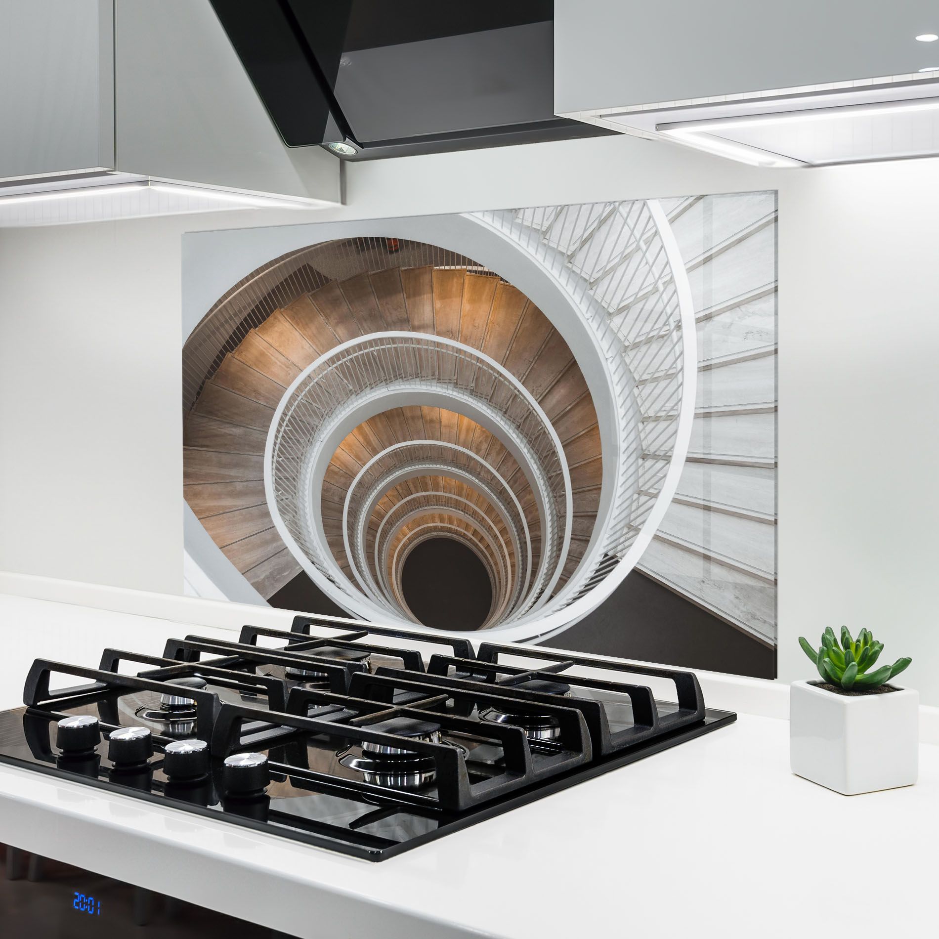 White Spiral Stairs mockup 6