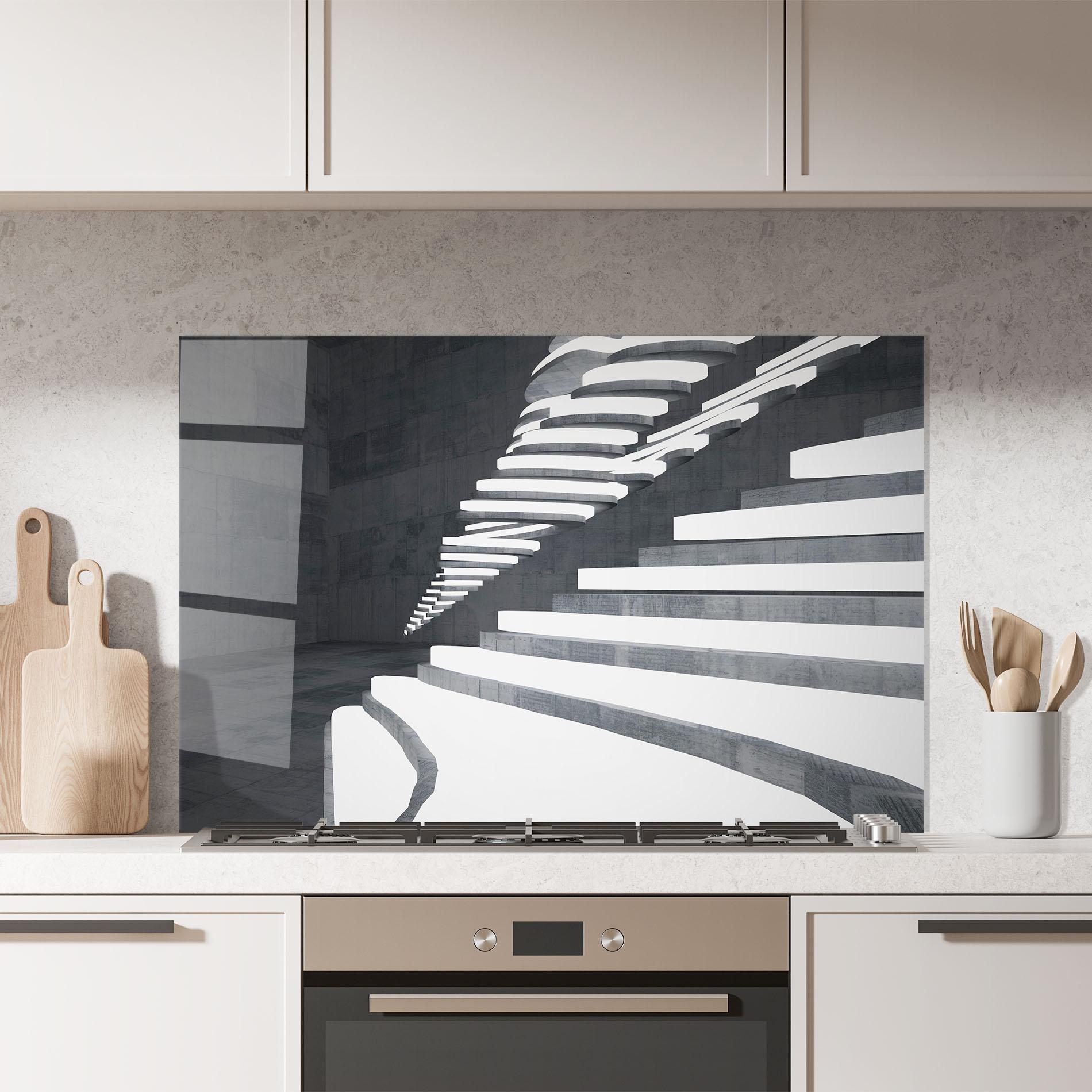 Küchenrückwand Glas Concrete Architecture mockup 7