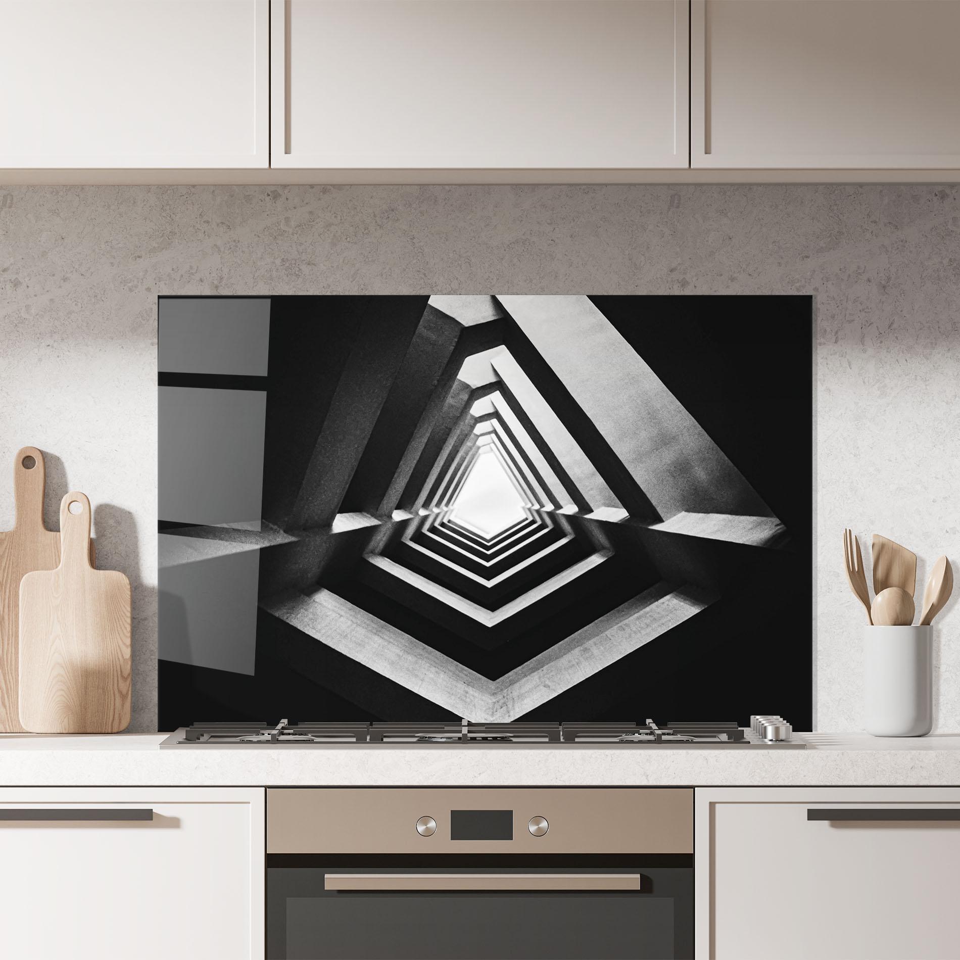 Küchenrückwand Glas Dark Shadow mockup 7