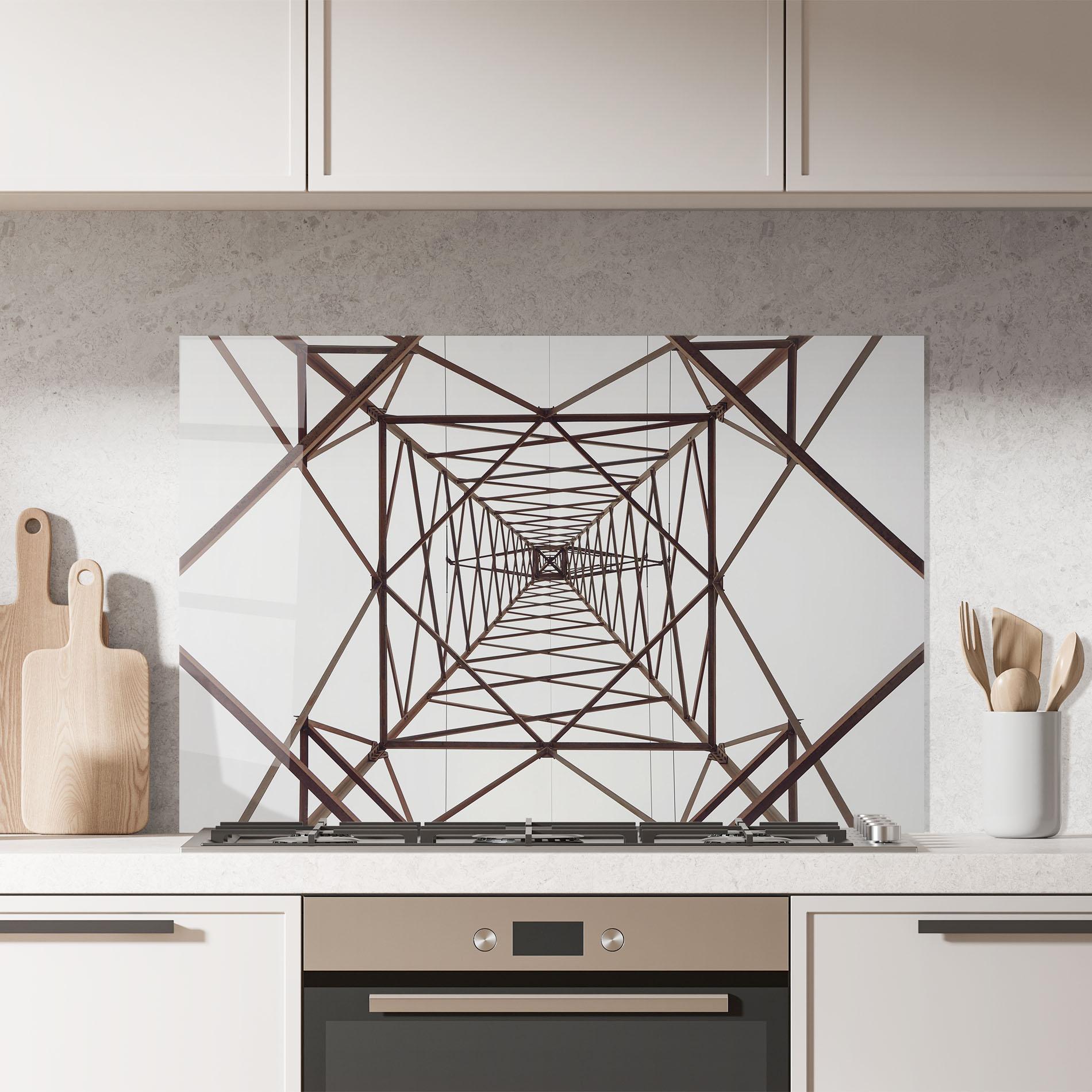 Küchenrückwand Glas Geometric Pillar mockup 7