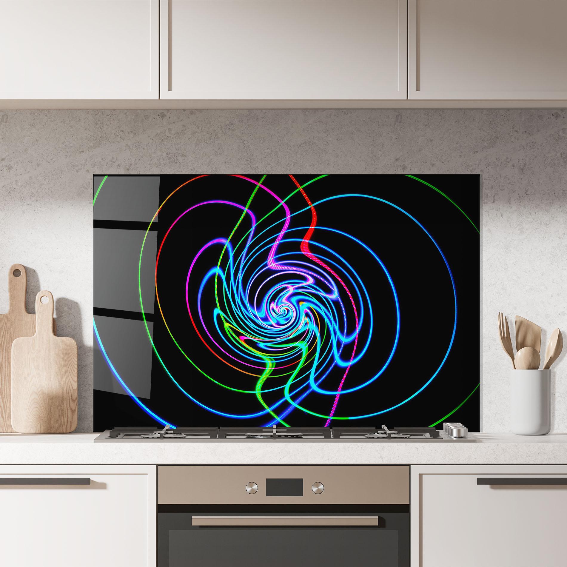 Küchenrückwand Glas Mixed Lights mockup 7