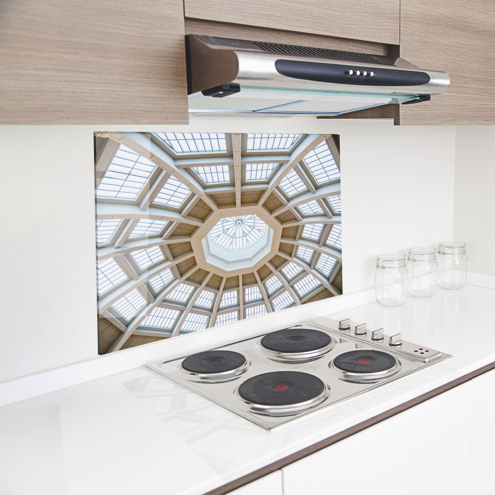 Küchenrückwand Glas Ceiling Dome mockup 8