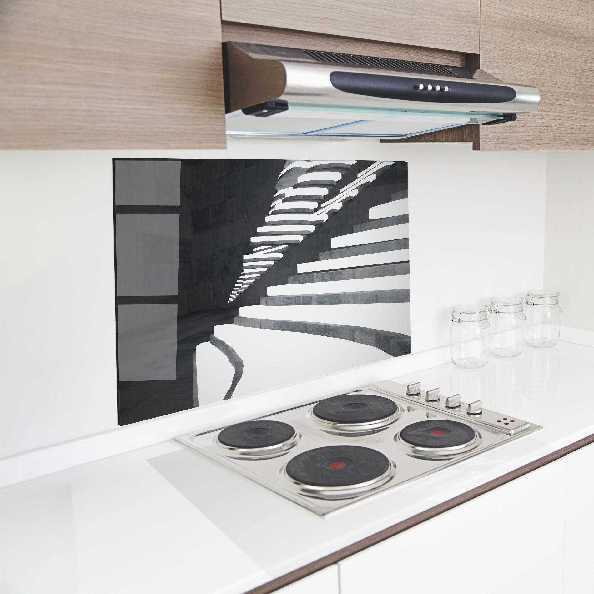 Küchenrückwand Glas Concrete Architecture mockup 8