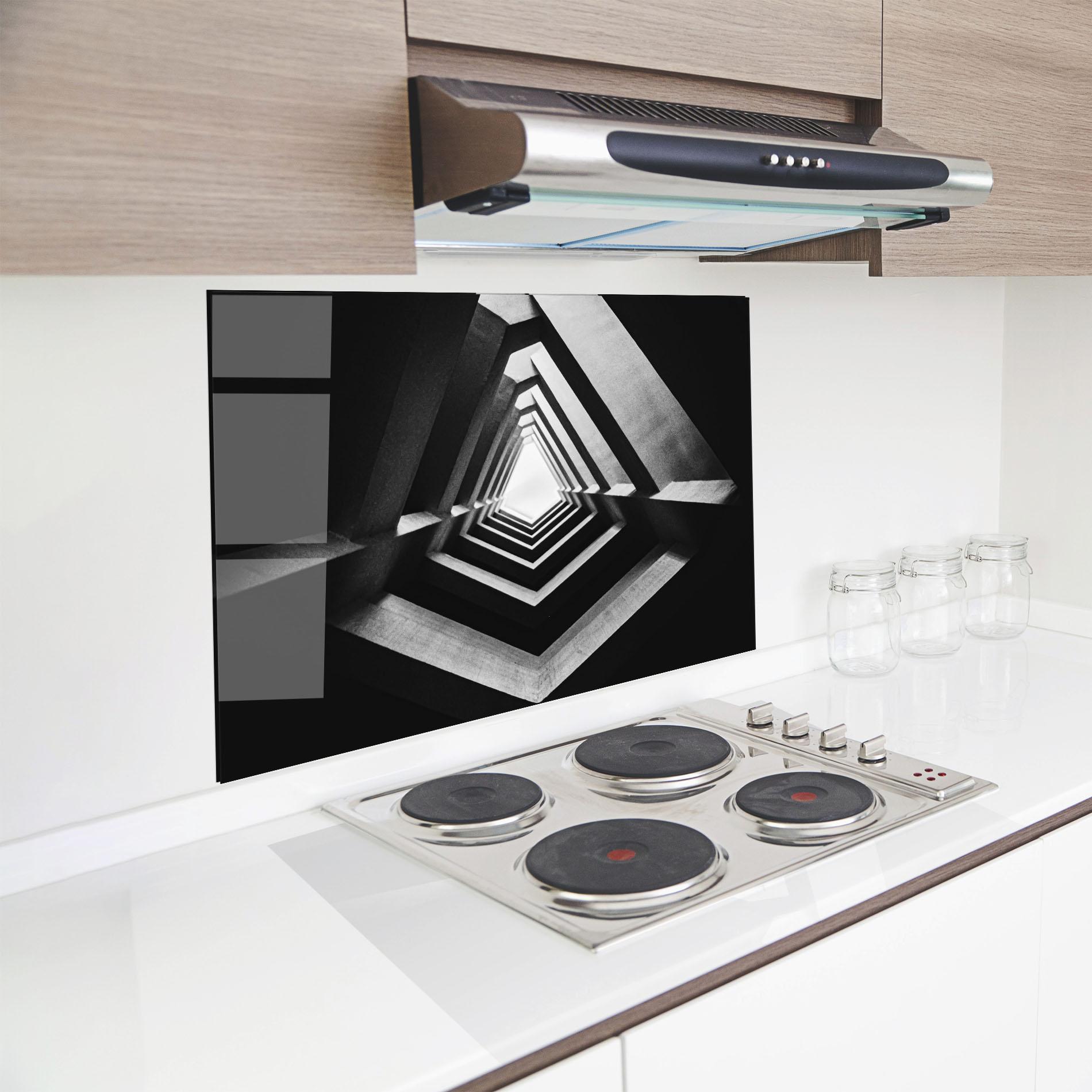 Küchenrückwand Glas Dark Shadow mockup 8