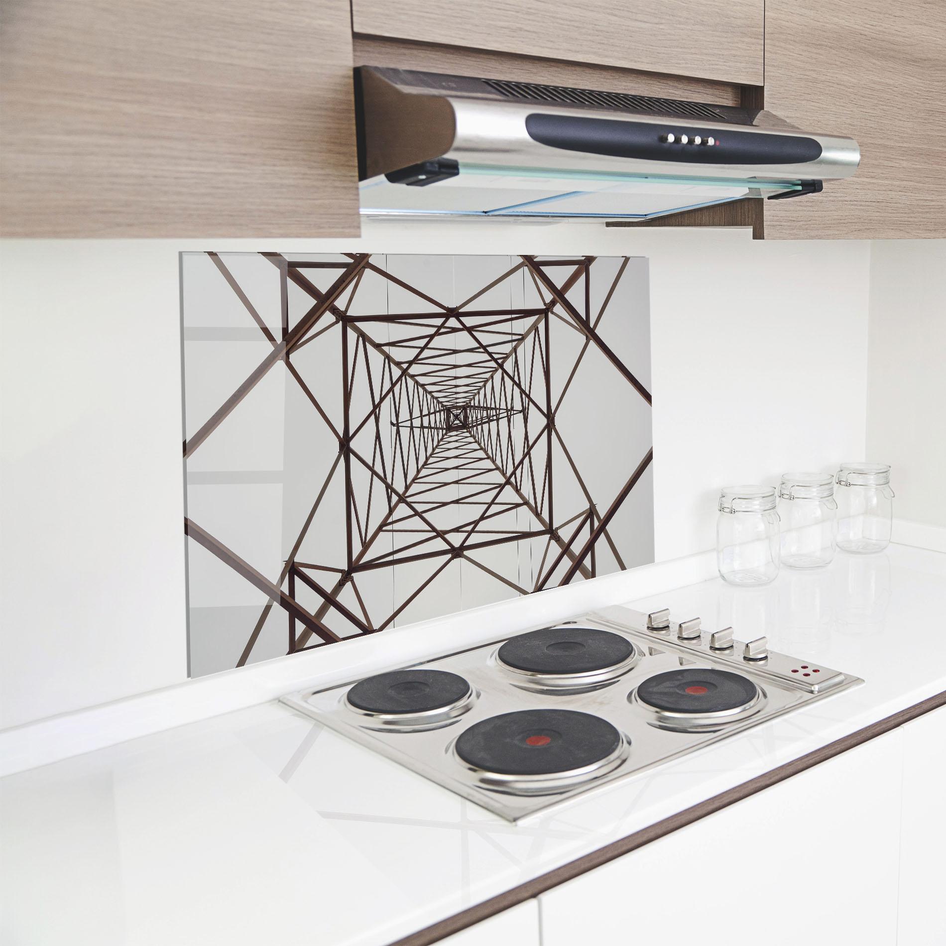 Küchenrückwand Glas Geometric Pillar mockup 8