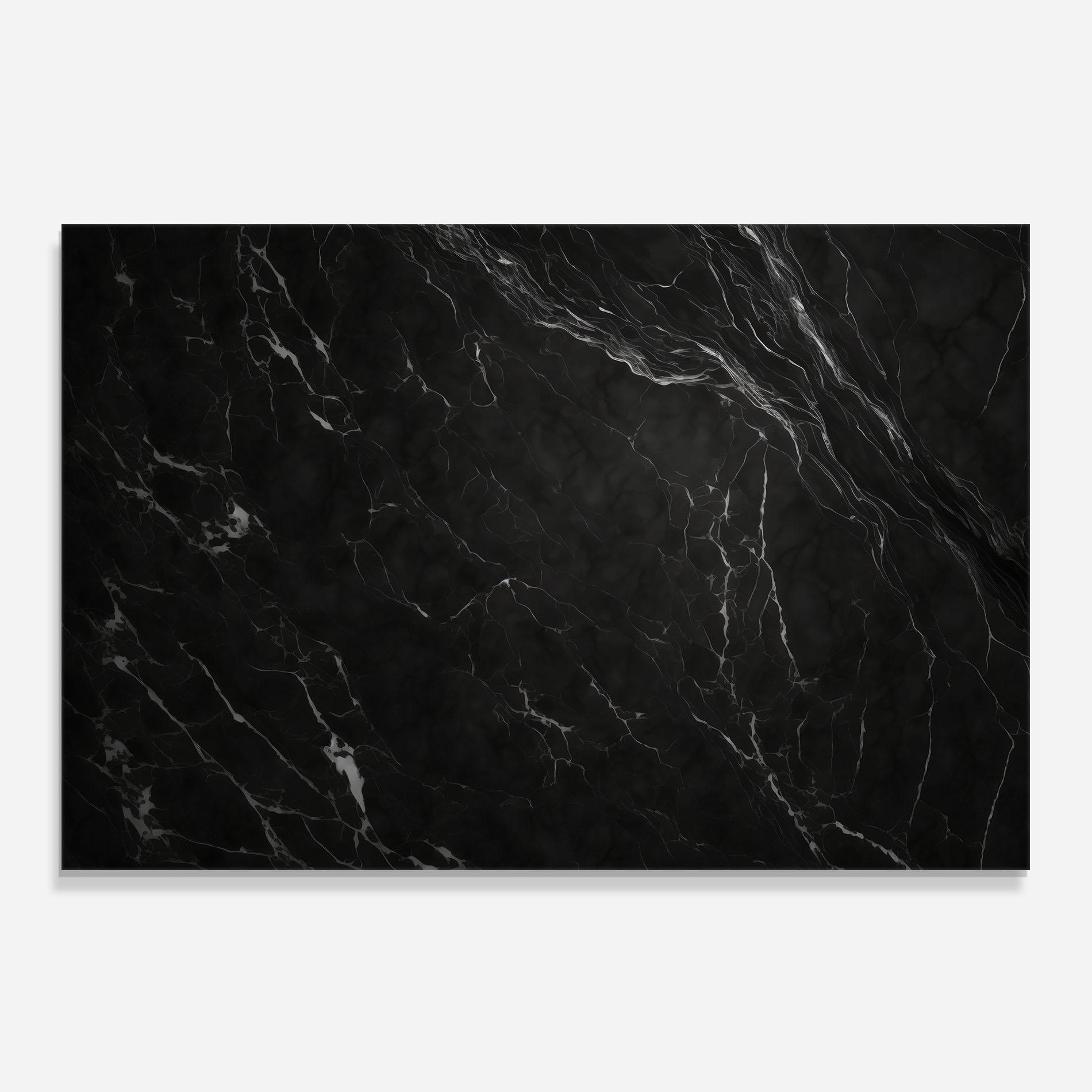 Küchenrückwand Glas Black Marble mockup 0