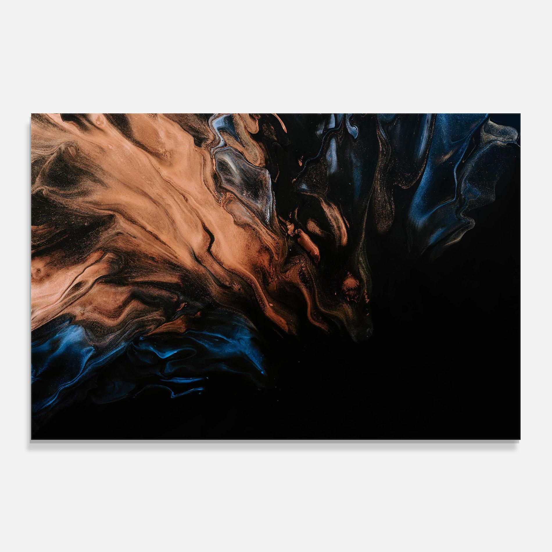 Küchenrückwand Glas Dark Flame Abstract mockup 0