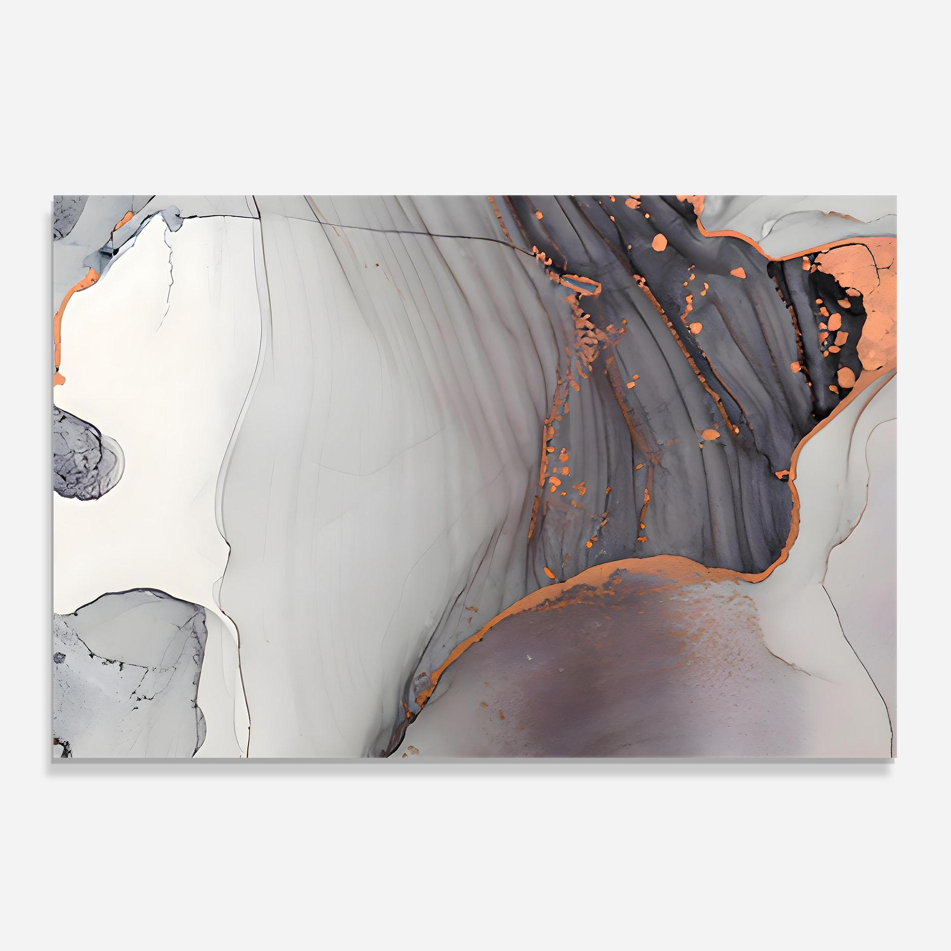 Küchenrückwand Glas Grey Pink Liquid Marble mockup 0