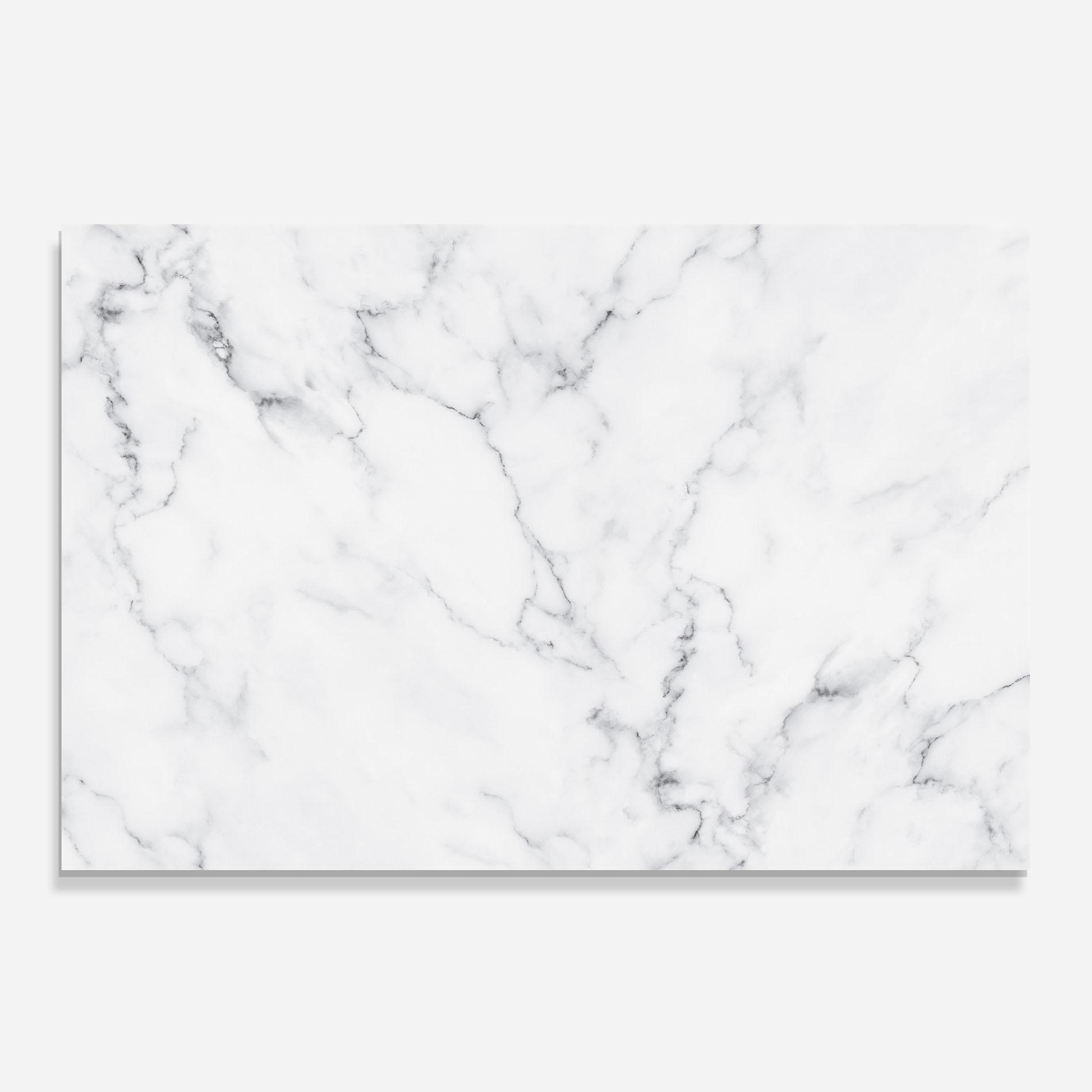 Küchenrückwand Glas White Marble Texture mockup 0