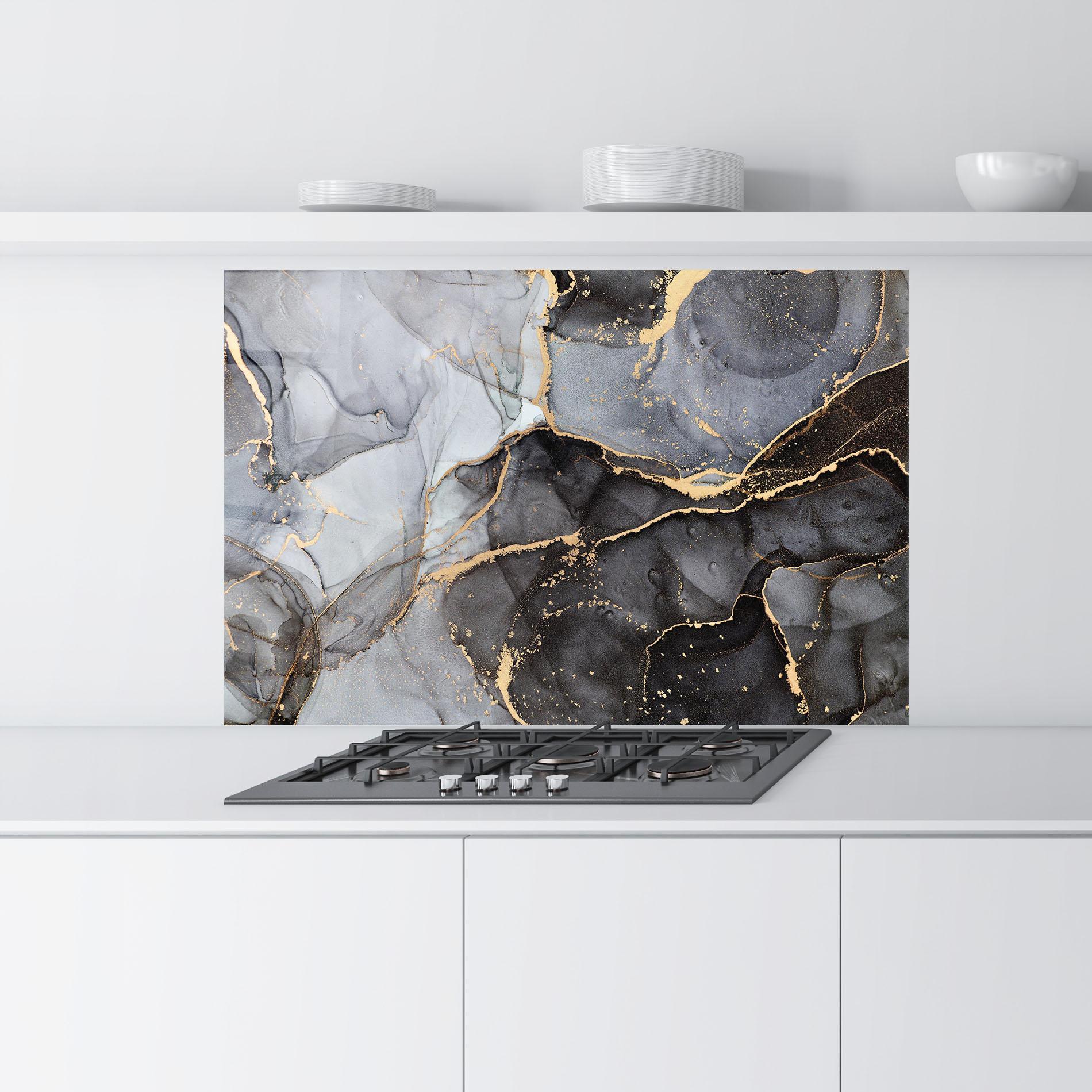 Küchenrückwand Glas Abstract Marble mockup 9