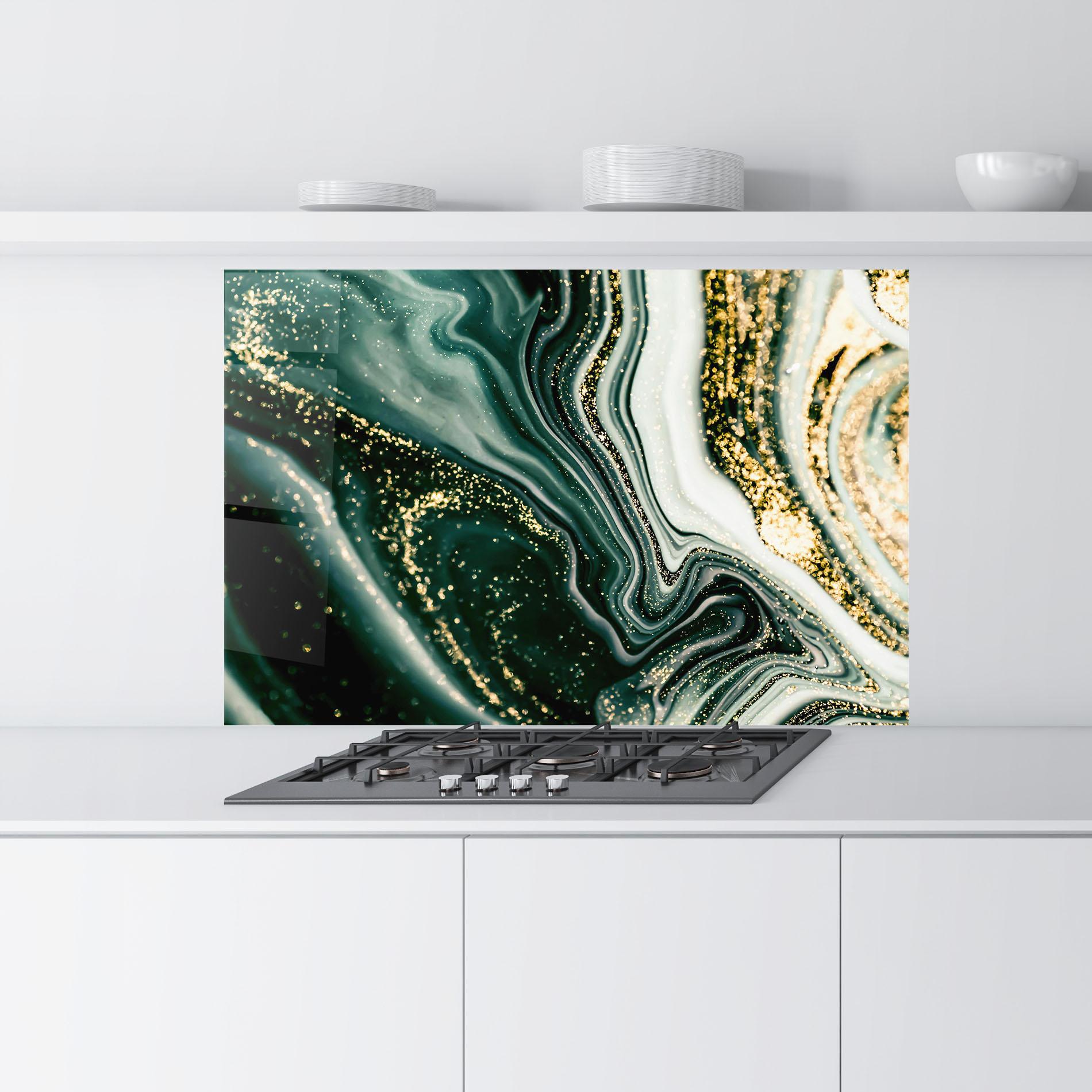 Küchenrückwand Glas Abstract Shades mockup 9