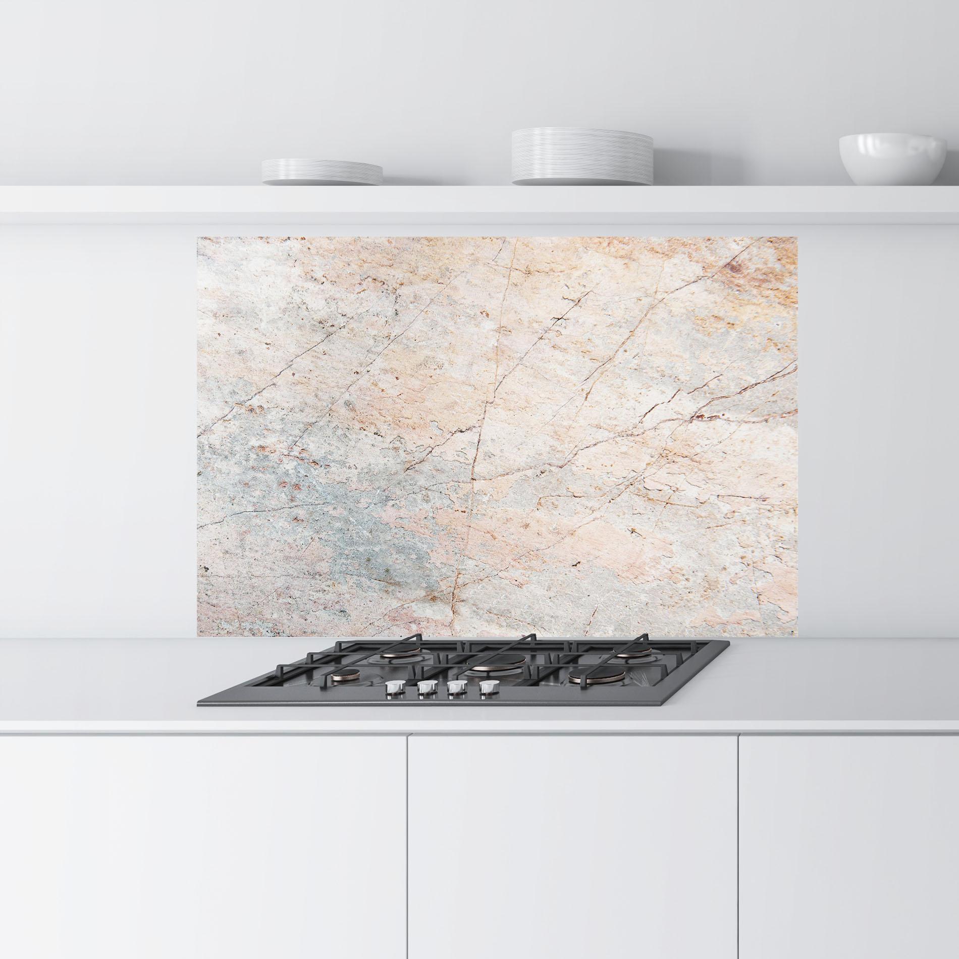 Küchenrückwand Glas Light Pink Grey mockup 9