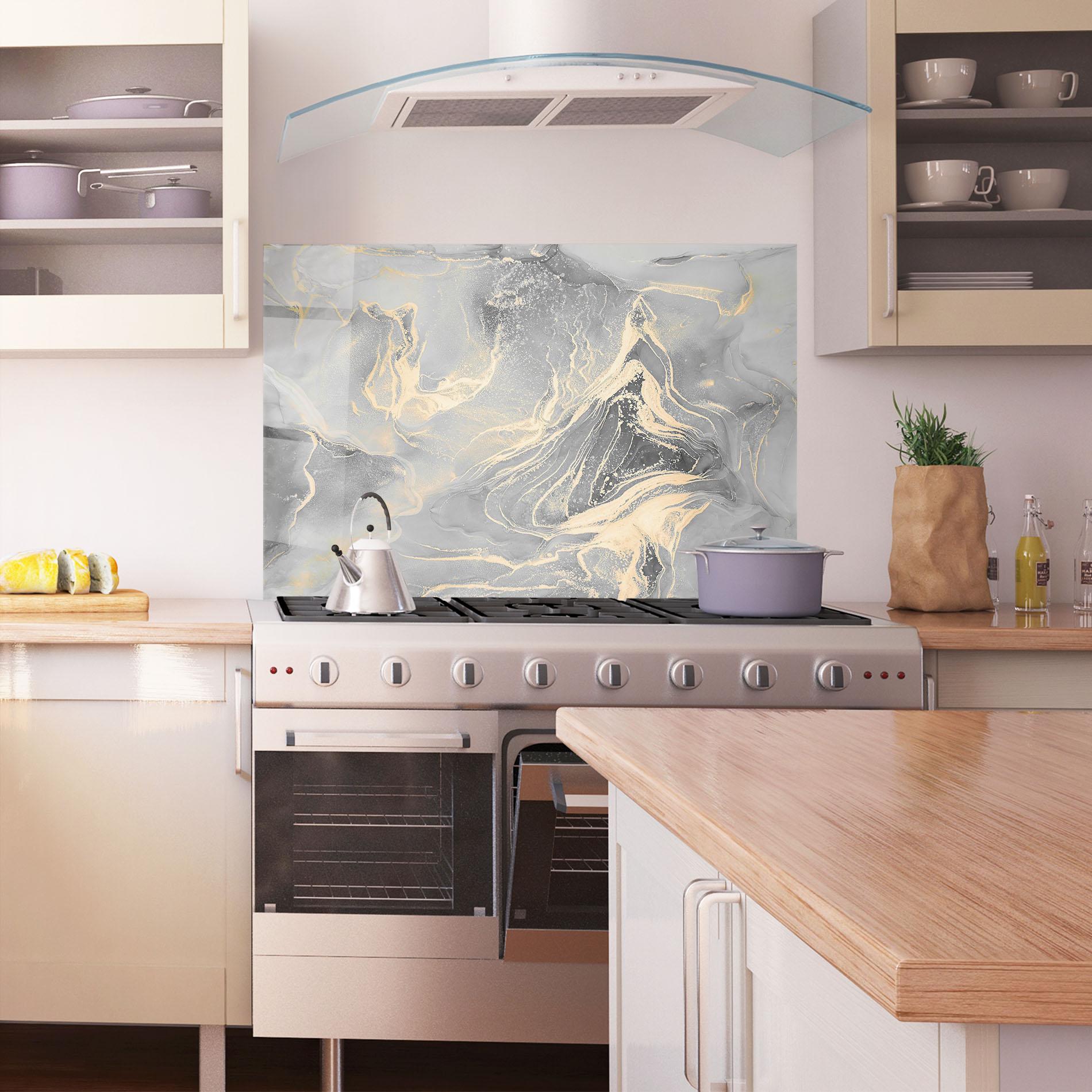 Küchenrückwand Glas Abstract Illusion mockup 1