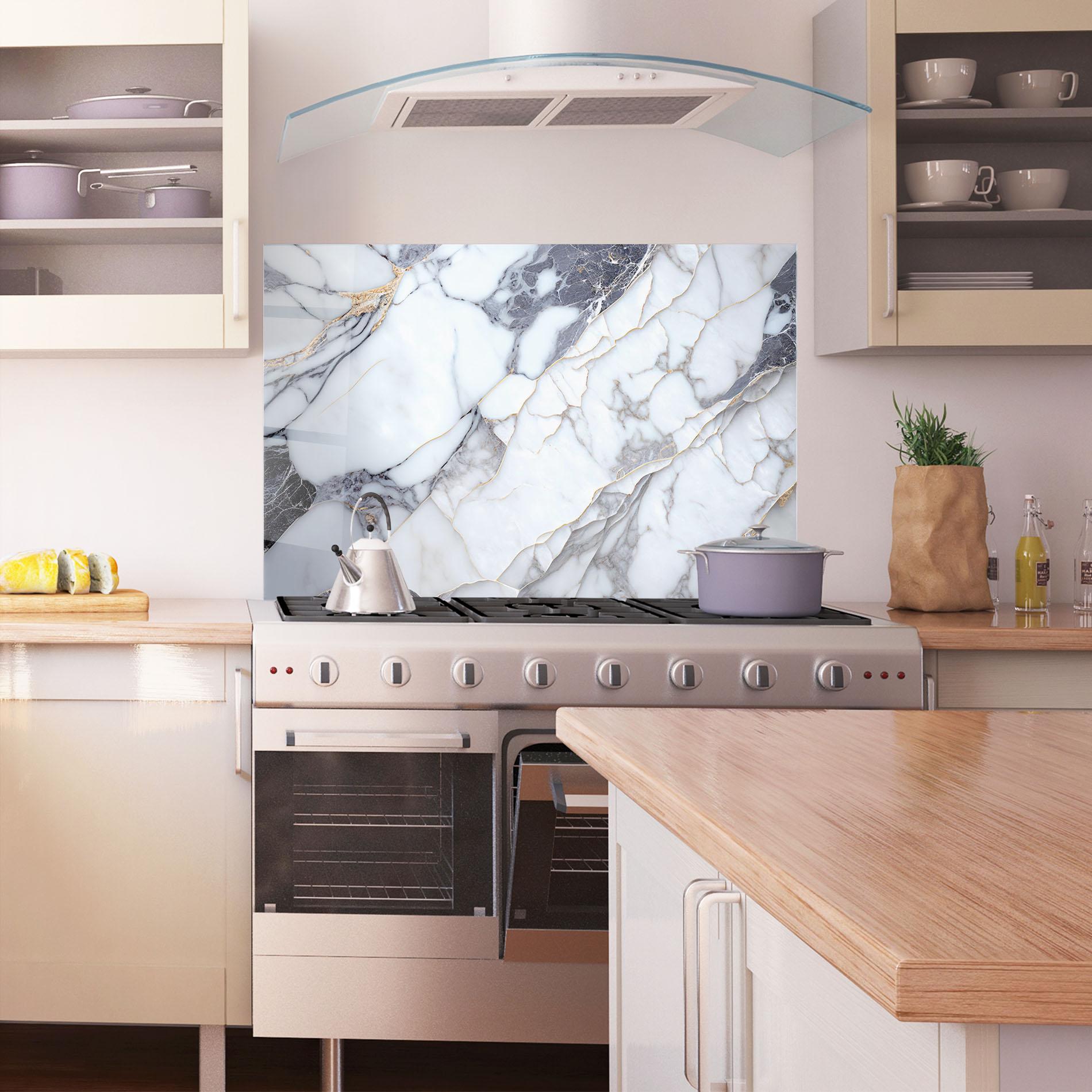 Küchenrückwand Glas Marble Glass mockup 1