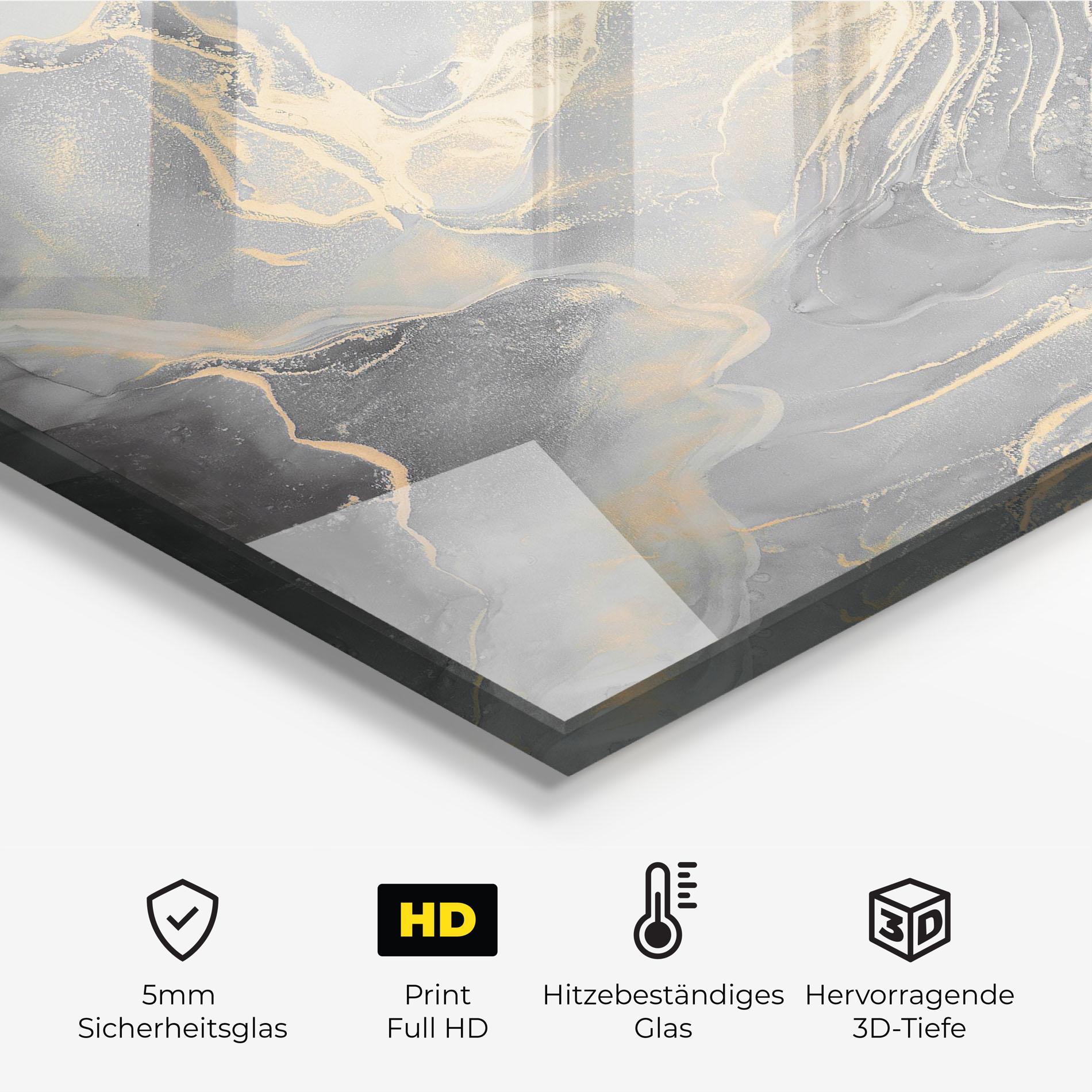 Küchenrückwand Glas Abstract Illusion mockup 2