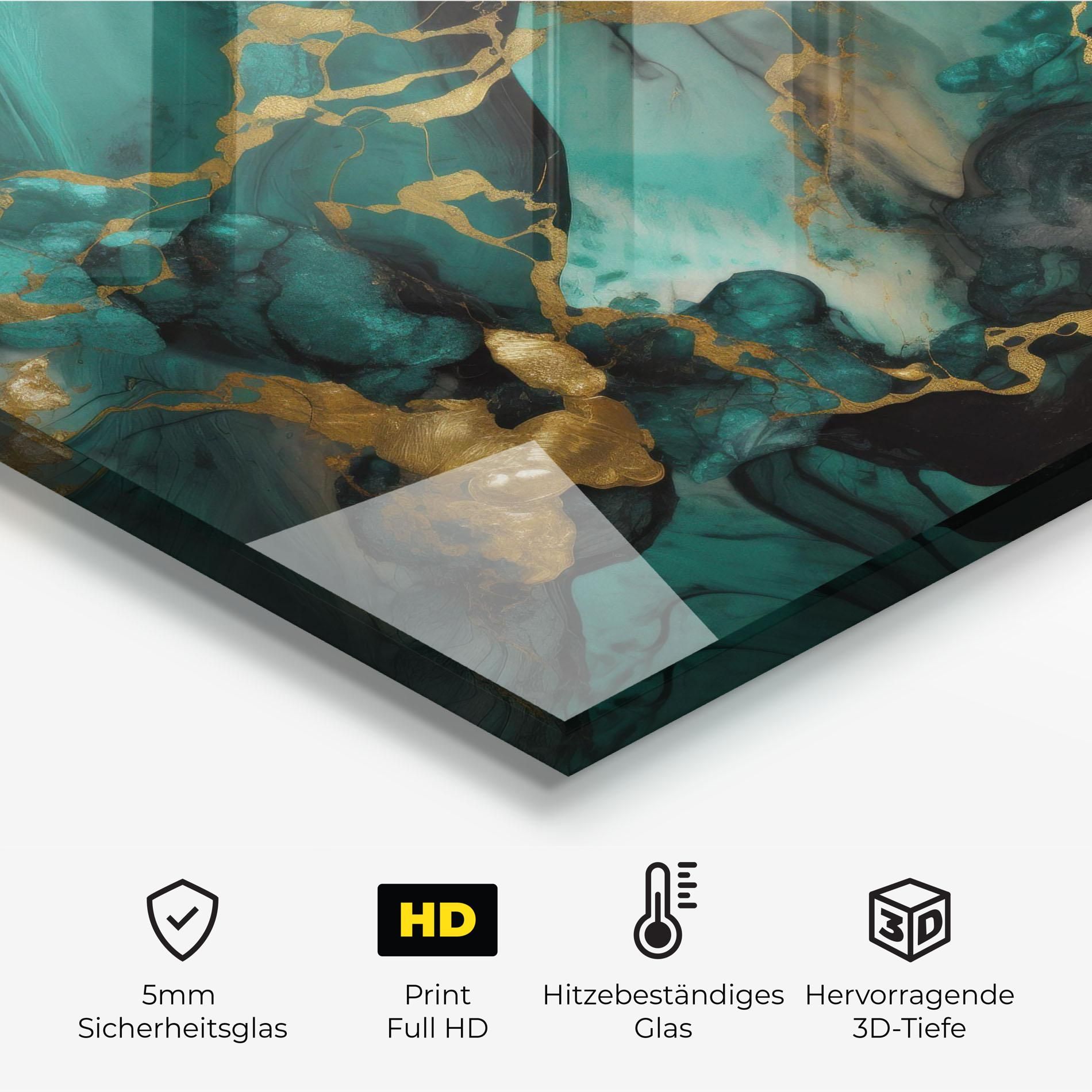 Dark Green Golden Marble mockup 2