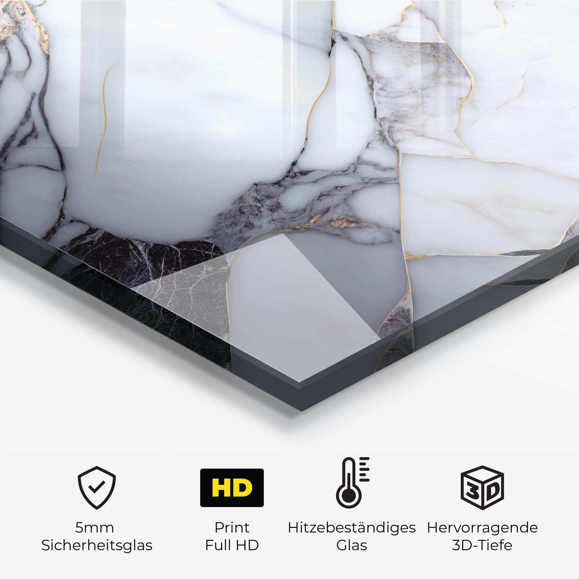 Küchenrückwand Glas Marble Glass mockup 2