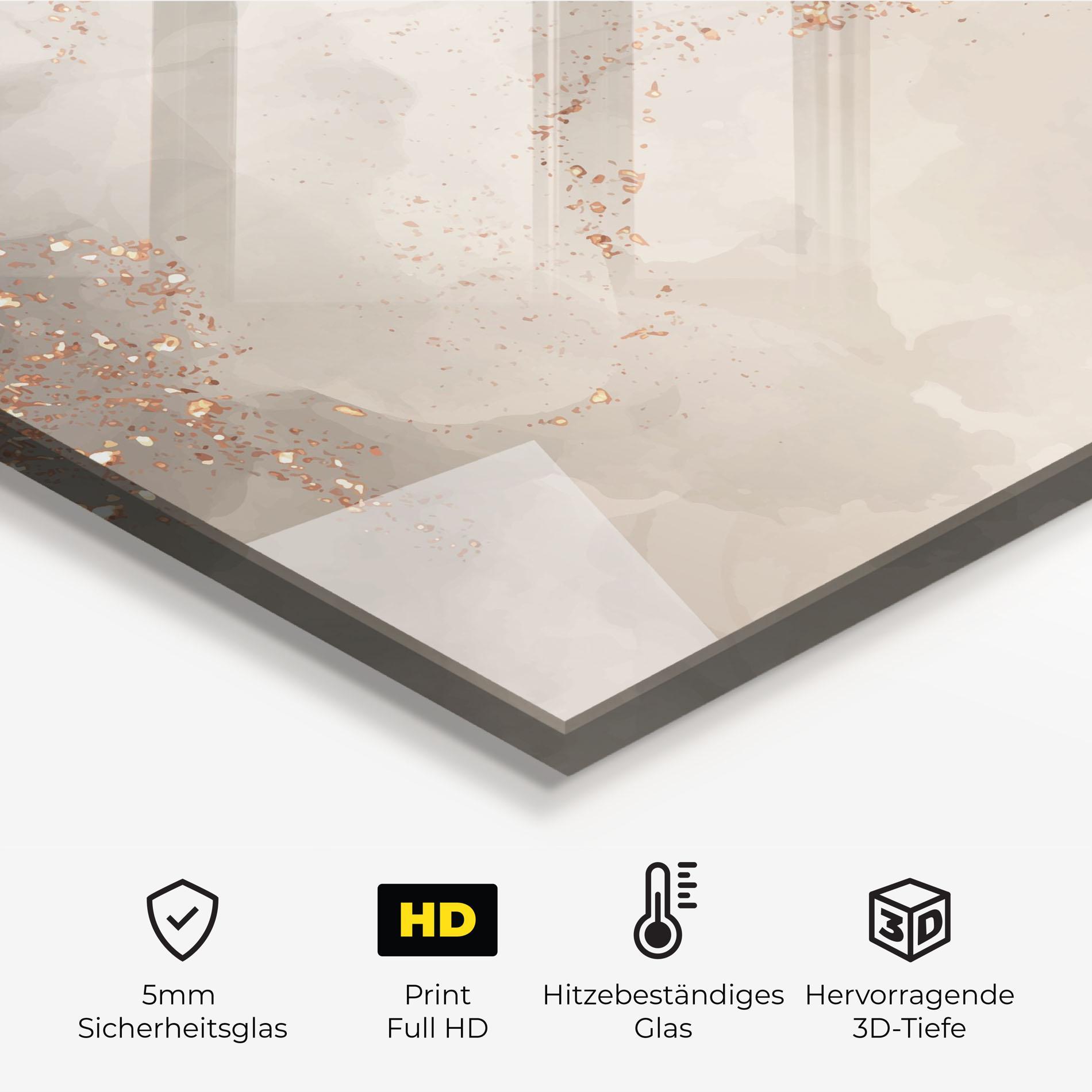 Küchenrückwand Glas Pink Grey Marble 01 mockup 2