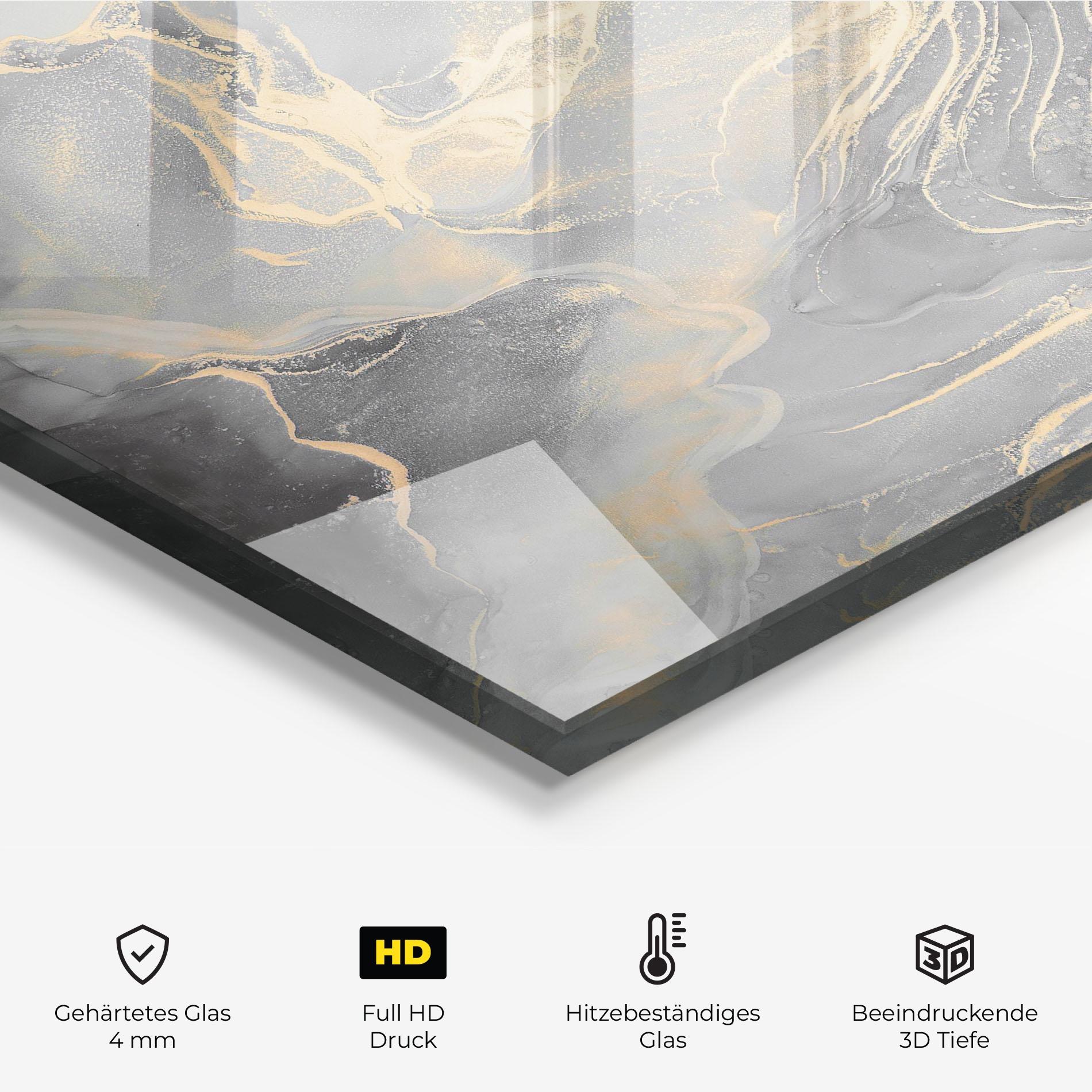 Küchenrückwand Glas Abstract Illusion mockup 2