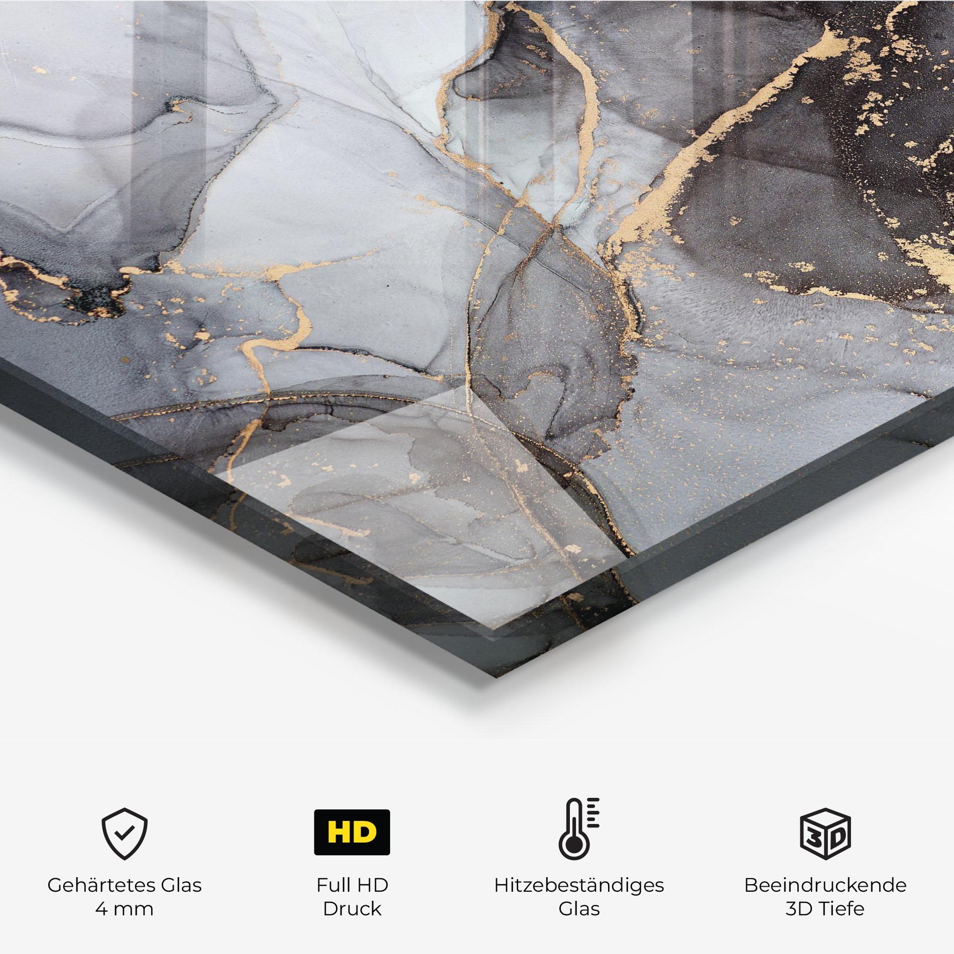 Küchenrückwand Glas Abstract Marble mockup 2