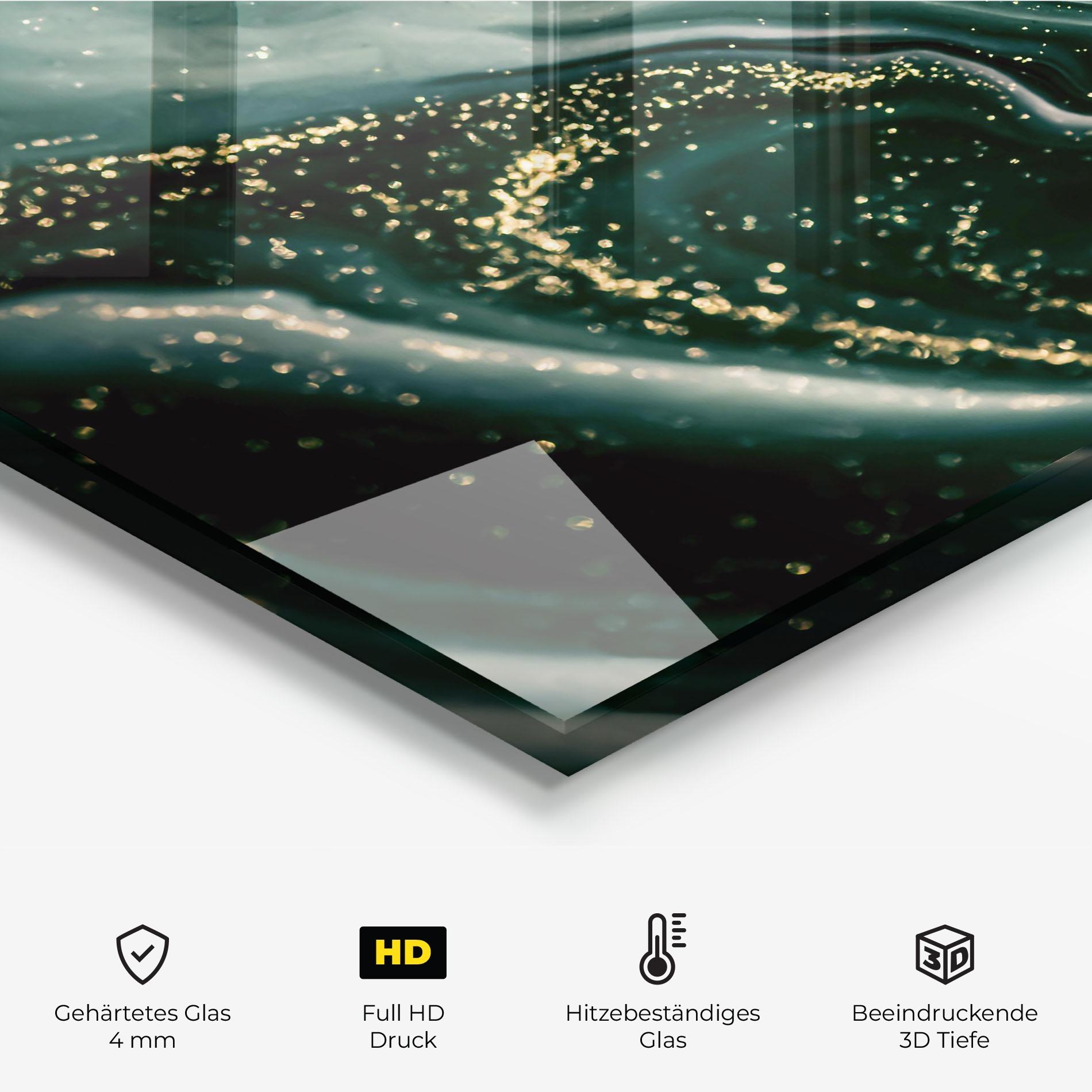 Küchenrückwand Glas Abstract Shades mockup 2