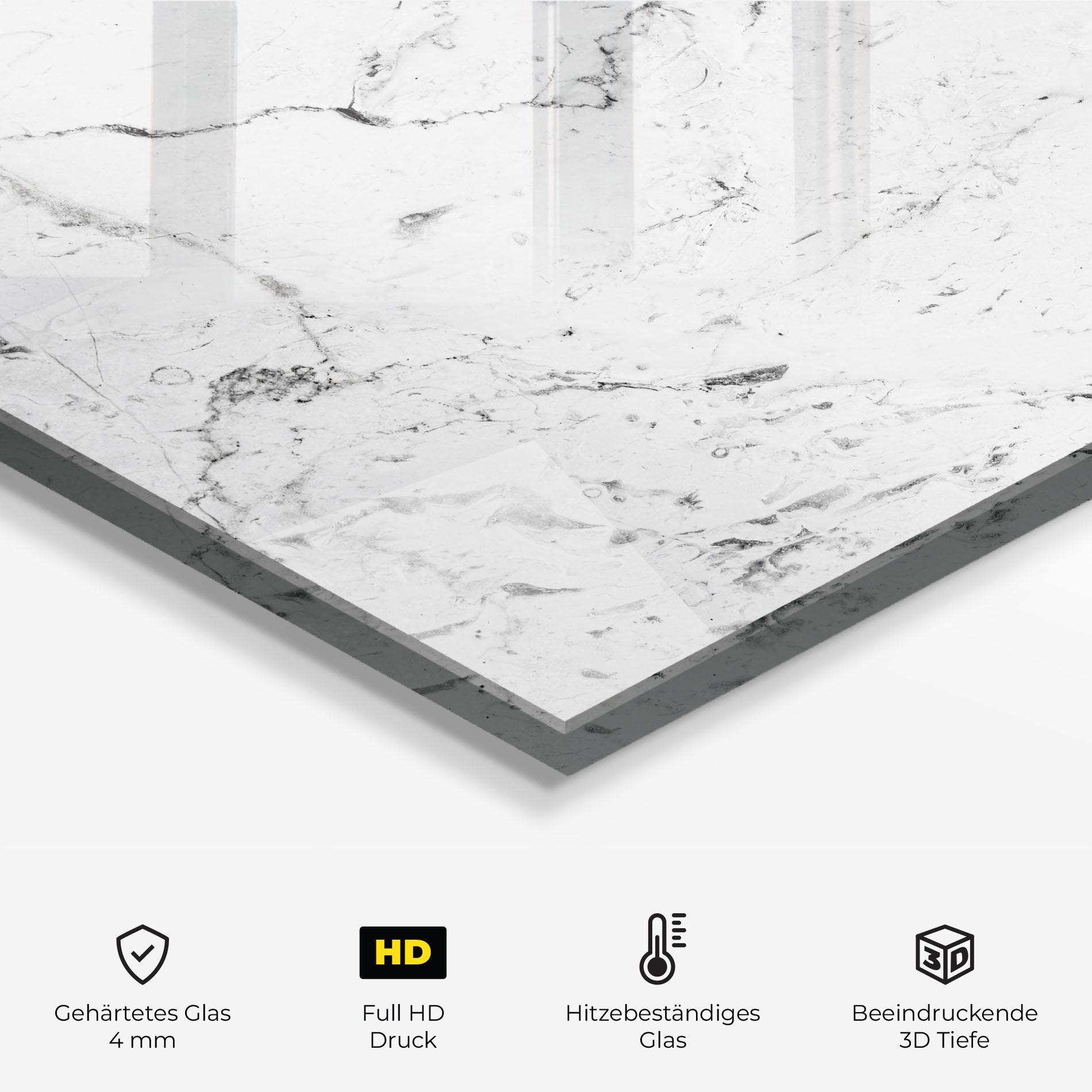 Küchenrückwand Glas Light Green Dark Lines mockup 2