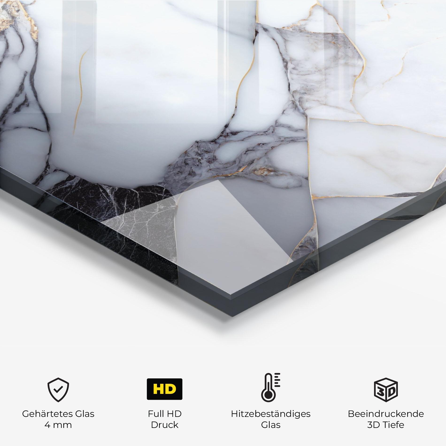 Küchenrückwand Glas Marble Glass mockup 2