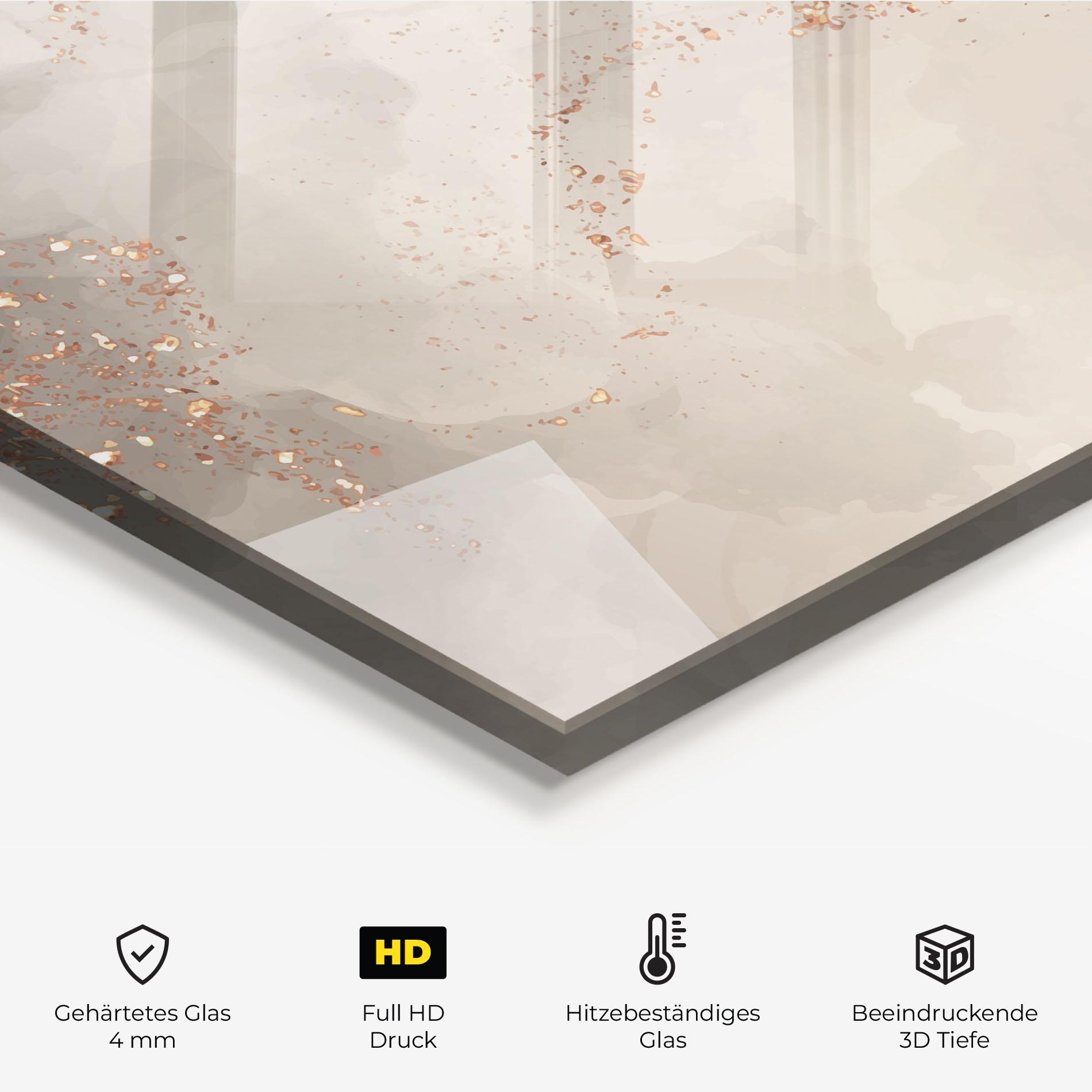 Küchenrückwand Glas Pink Grey Marble 01 mockup 2
